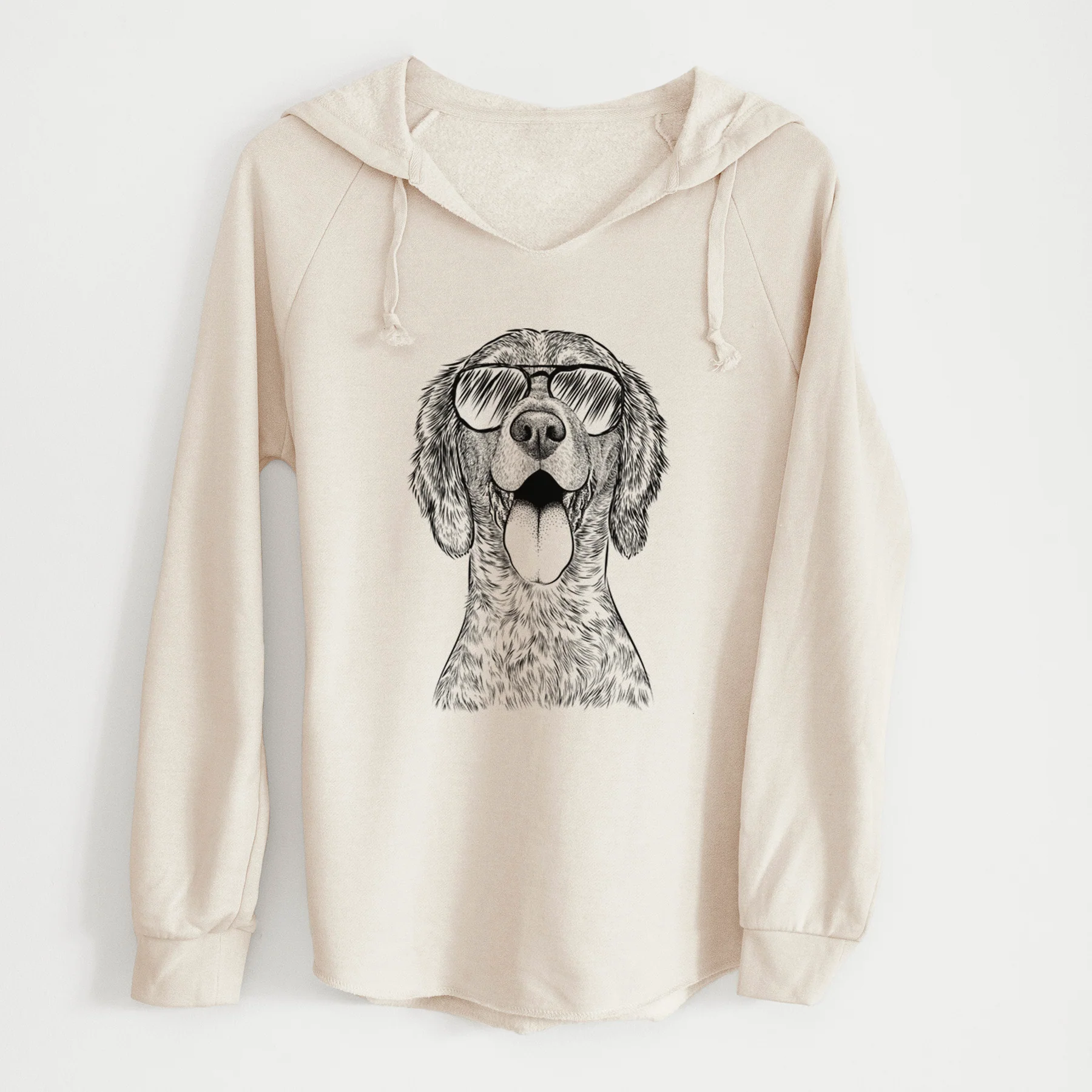 Aviator Freddy the English Setter - Cali Wave Hooded Sweatshirt - Image 7