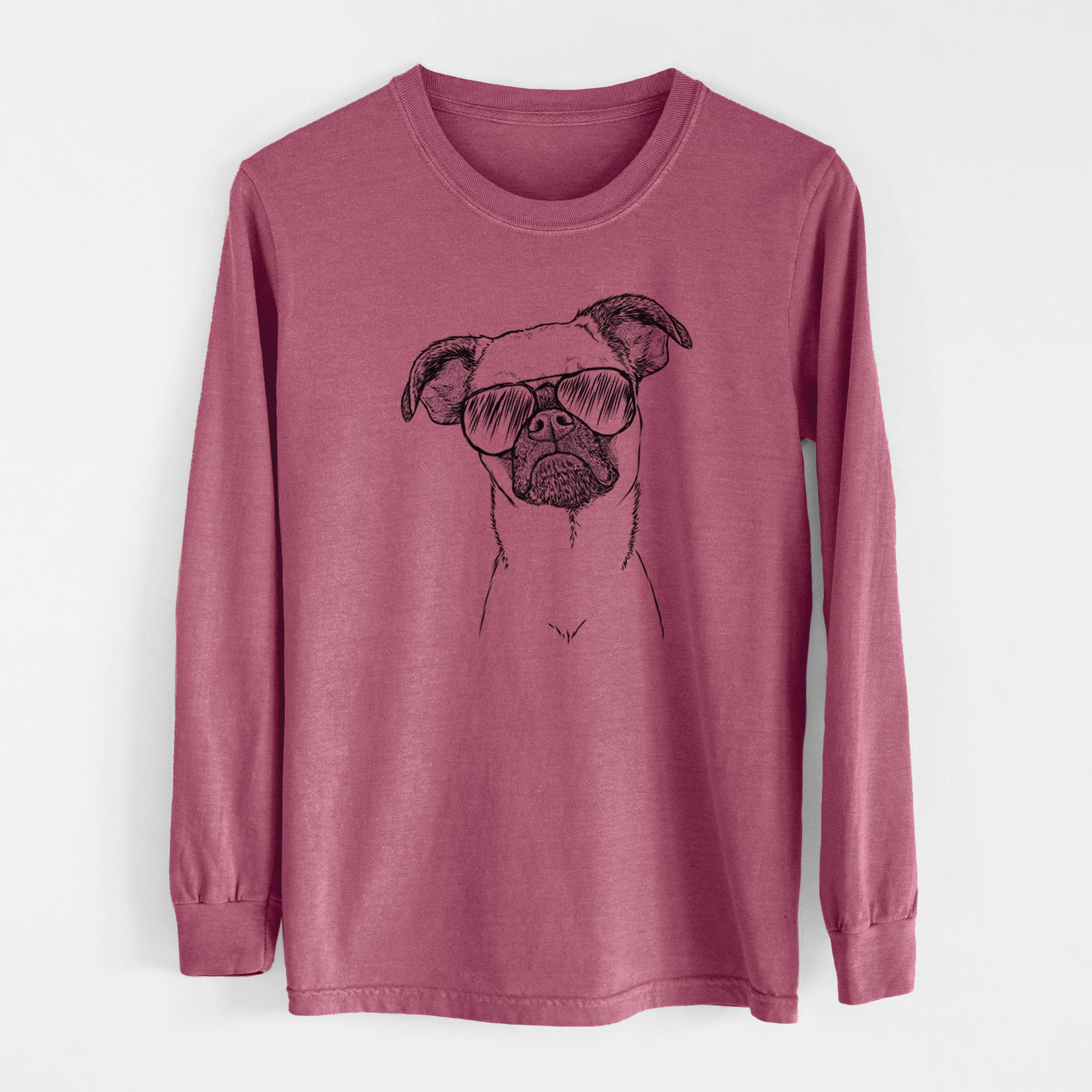 Aviator Groot the Brussels Griffon - Men's Heavyweight 100% Cotton Long Sleeve - Image 11