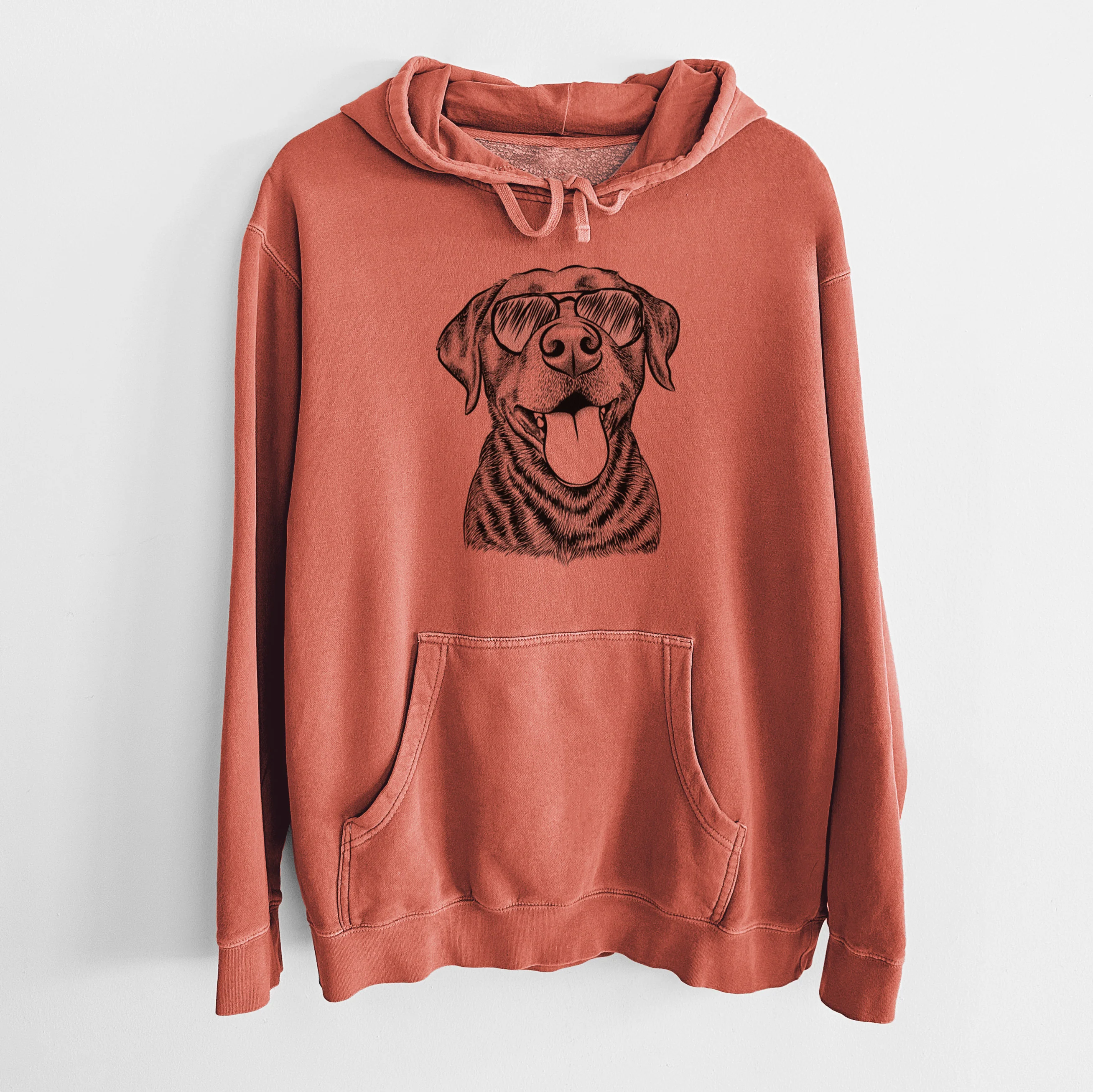 Aviator Gwen the Labrador Retriever - Unisex Pigment Dyed Hoodie - Image 8