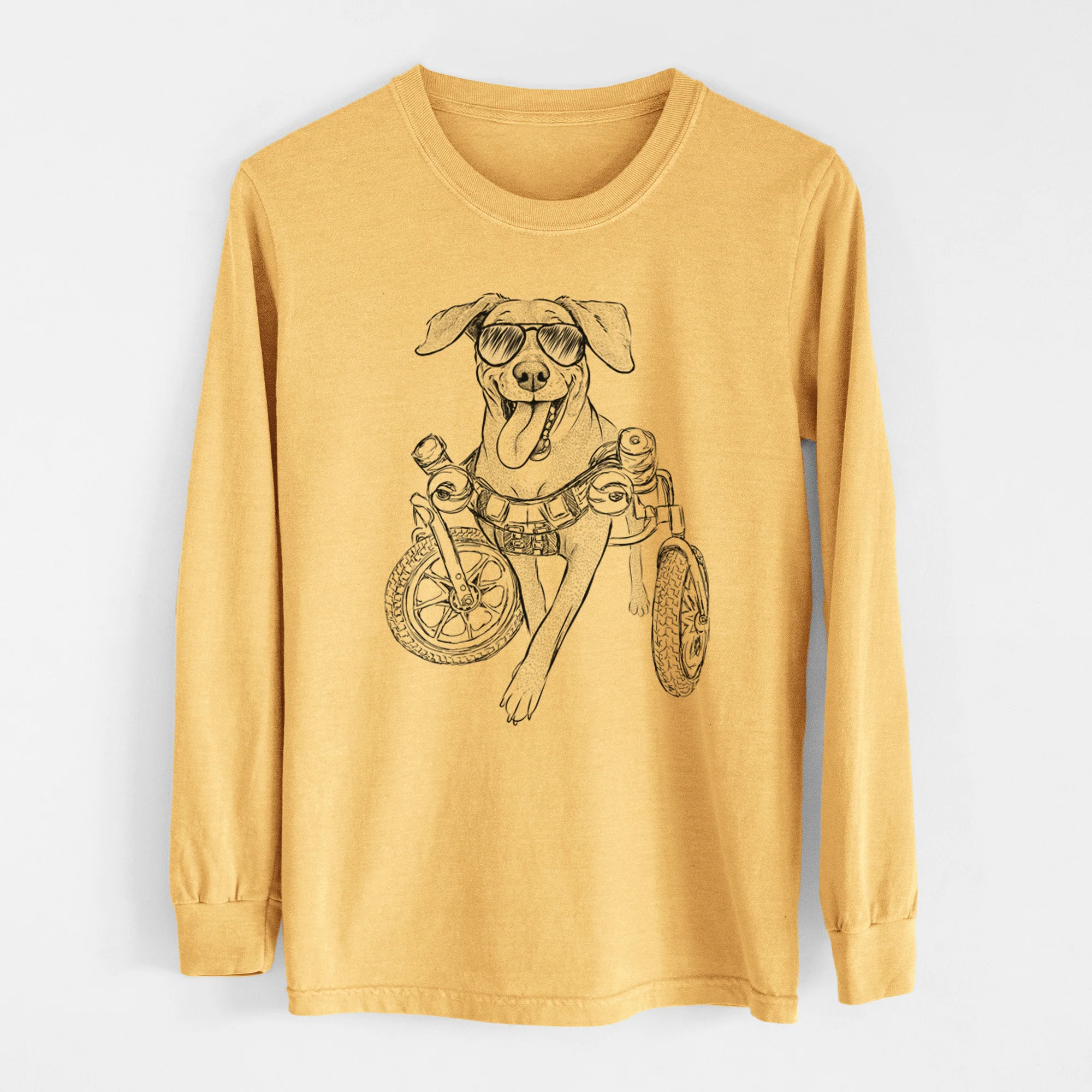 Aviators Hannah the Pitbull Mix - Heavyweight 100% Cotton Long Sleeve - Image 6