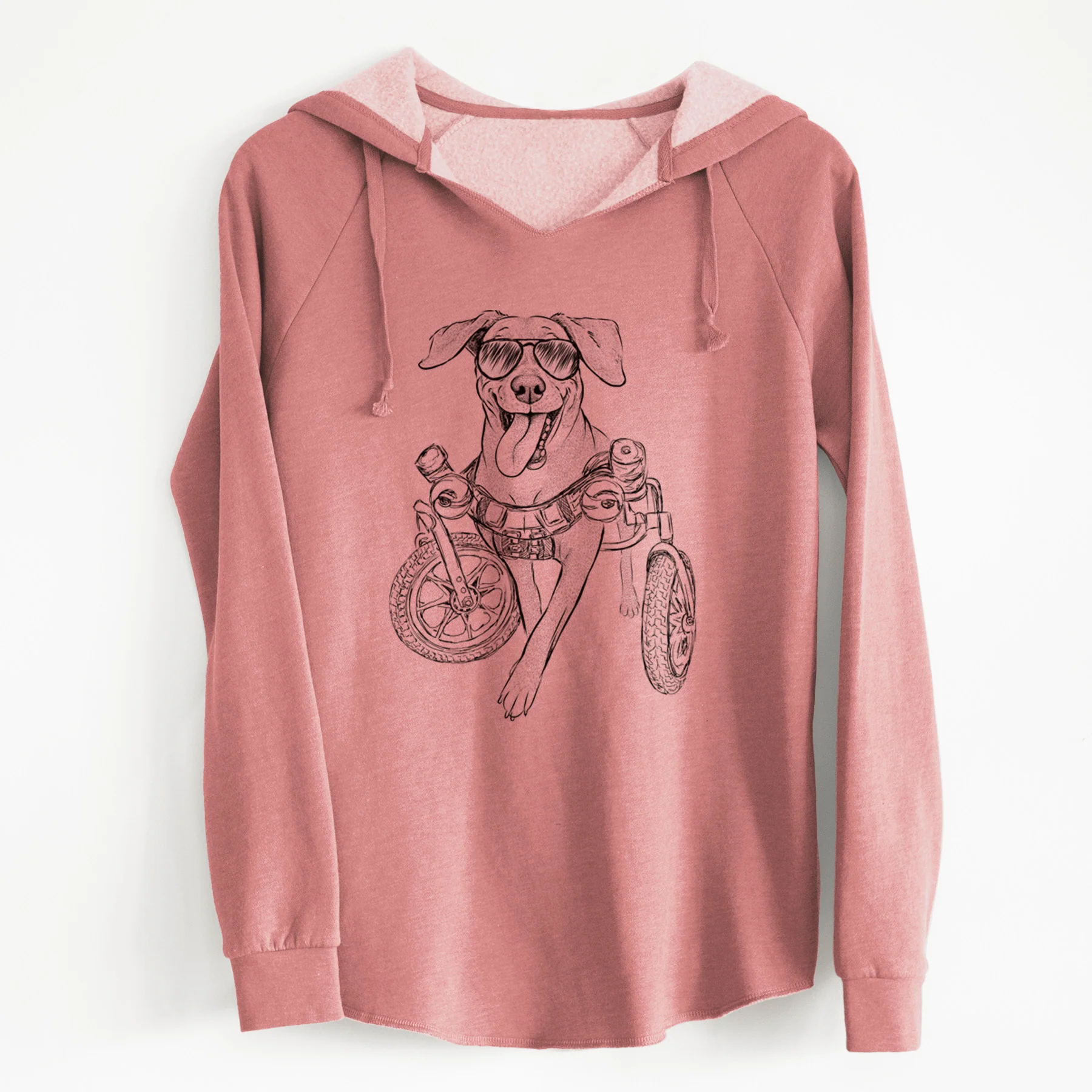 Aviator Hannah the Pitbull Mix - Cali Wave Hooded Sweatshirt - Image 5