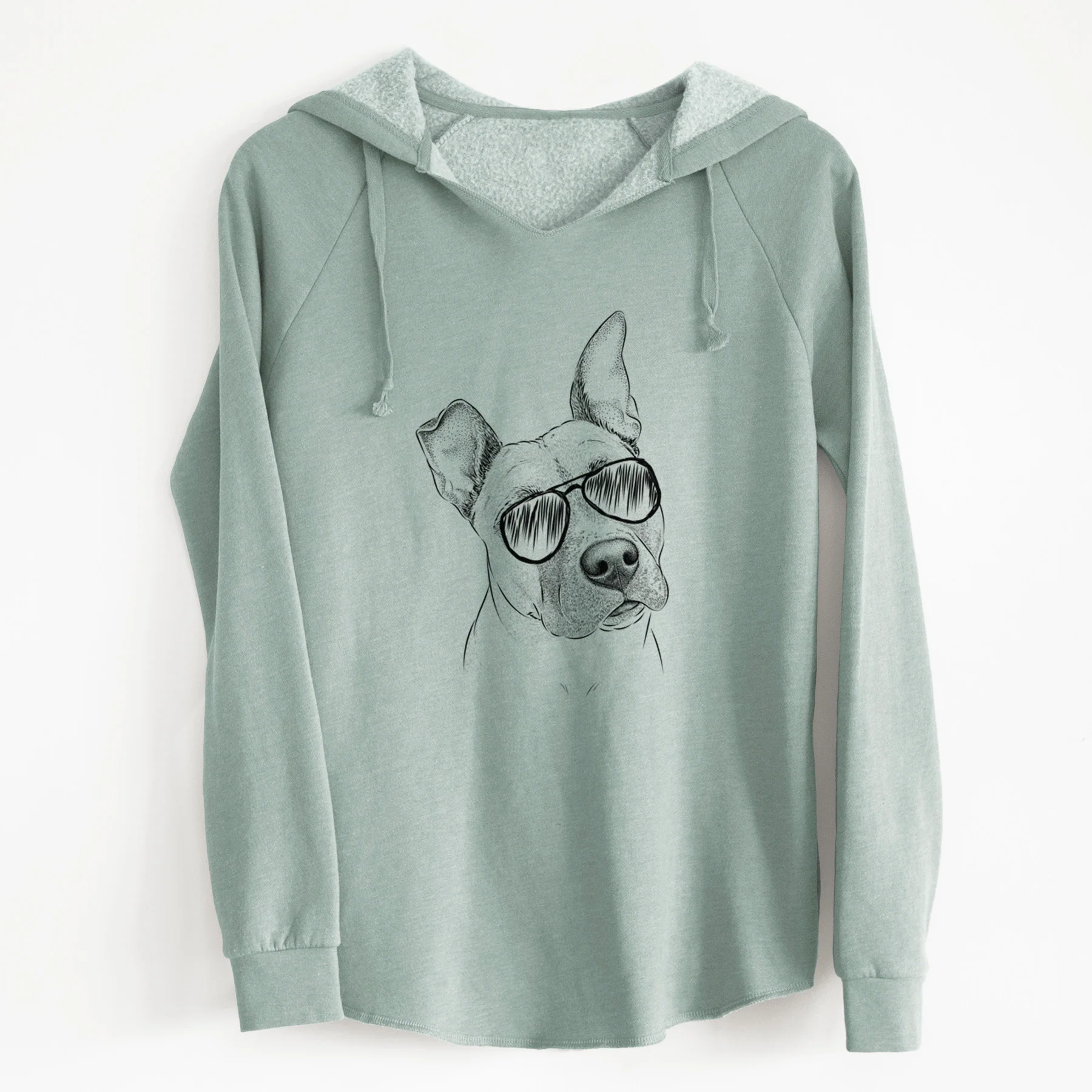 Aviator Ivy the Pitbull Mix - Cali Wave Hooded Sweatshirt - Image 6