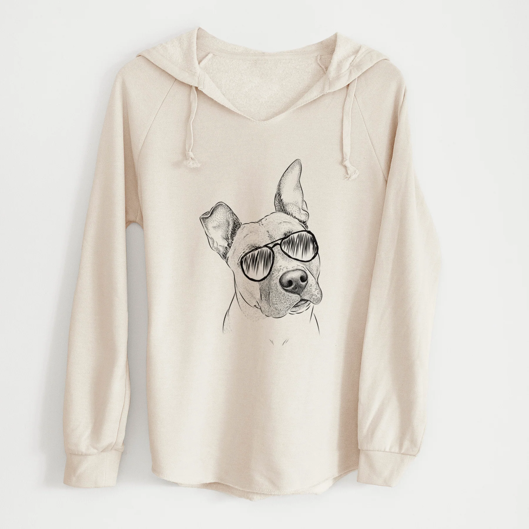 Aviator Ivy the Pitbull Mix - Cali Wave Hooded Sweatshirt - Image 7