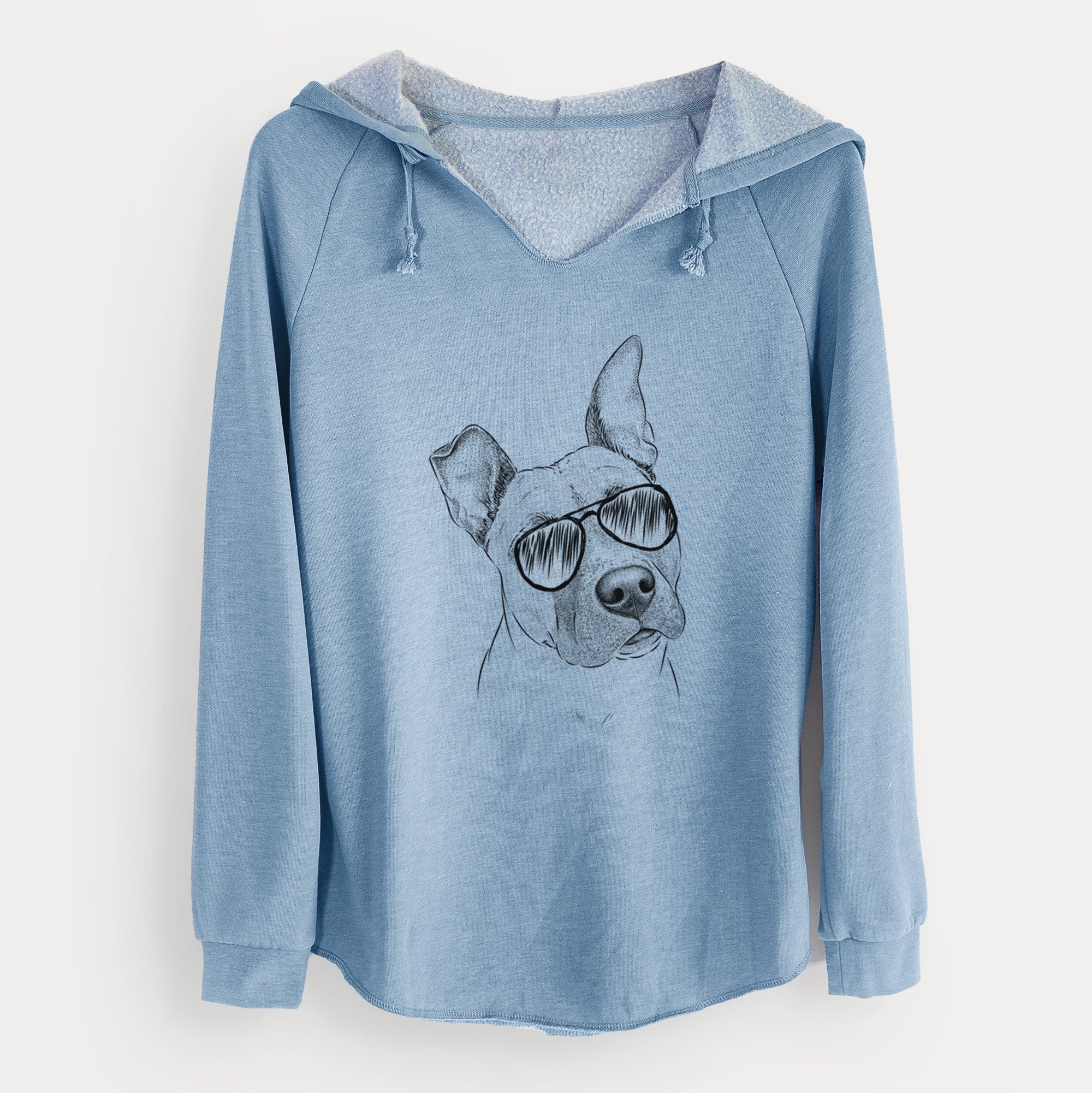 Aviator Ivy the Pitbull Mix - Cali Wave Hooded Sweatshirt - Image 8