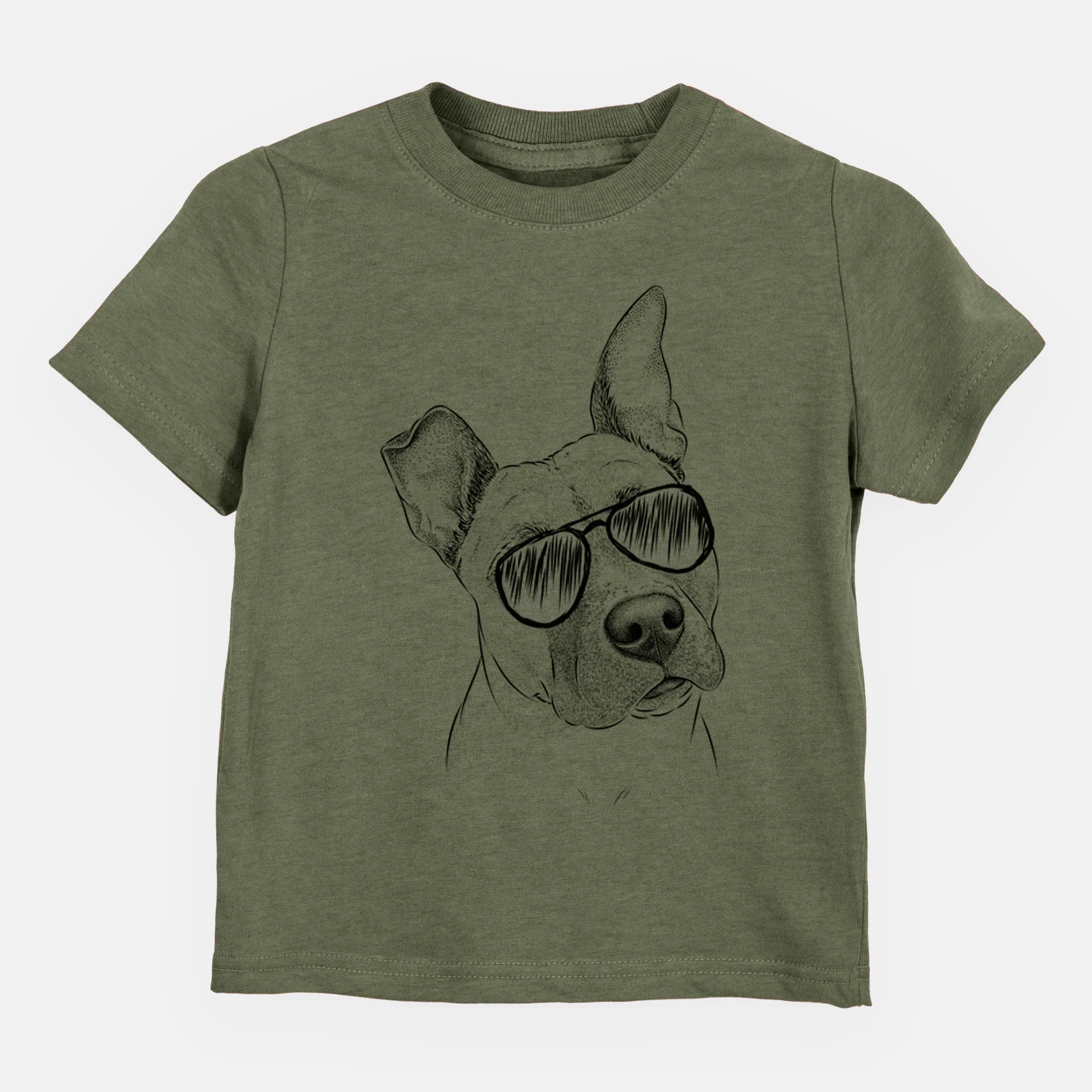 Aviator Ivy the Pitbull Mix - Kids/Youth/Toddler Shirt - Image 5