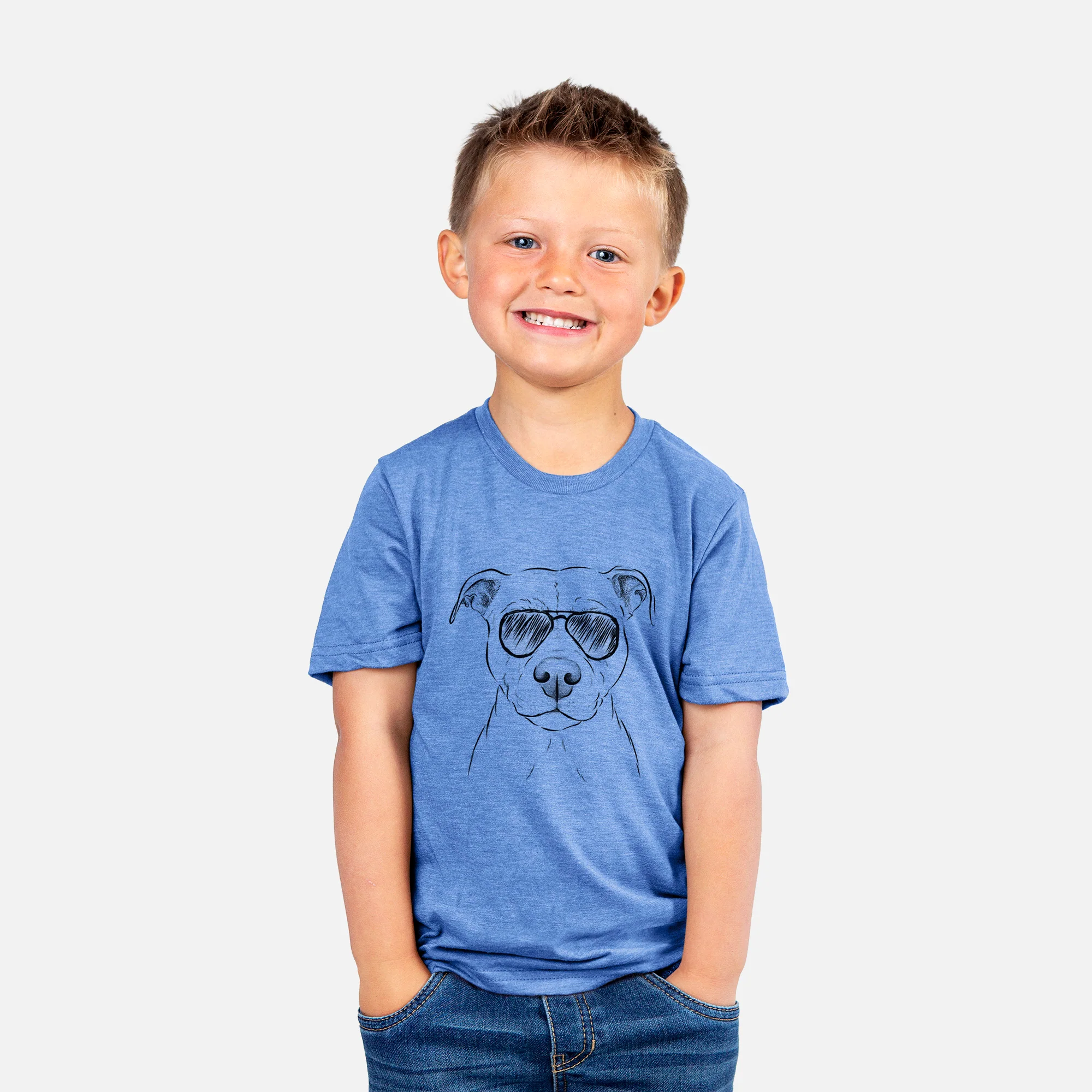 Aviator Khaleesi the Pitbull - Kids/Youth/Toddler Shirt - Image 4