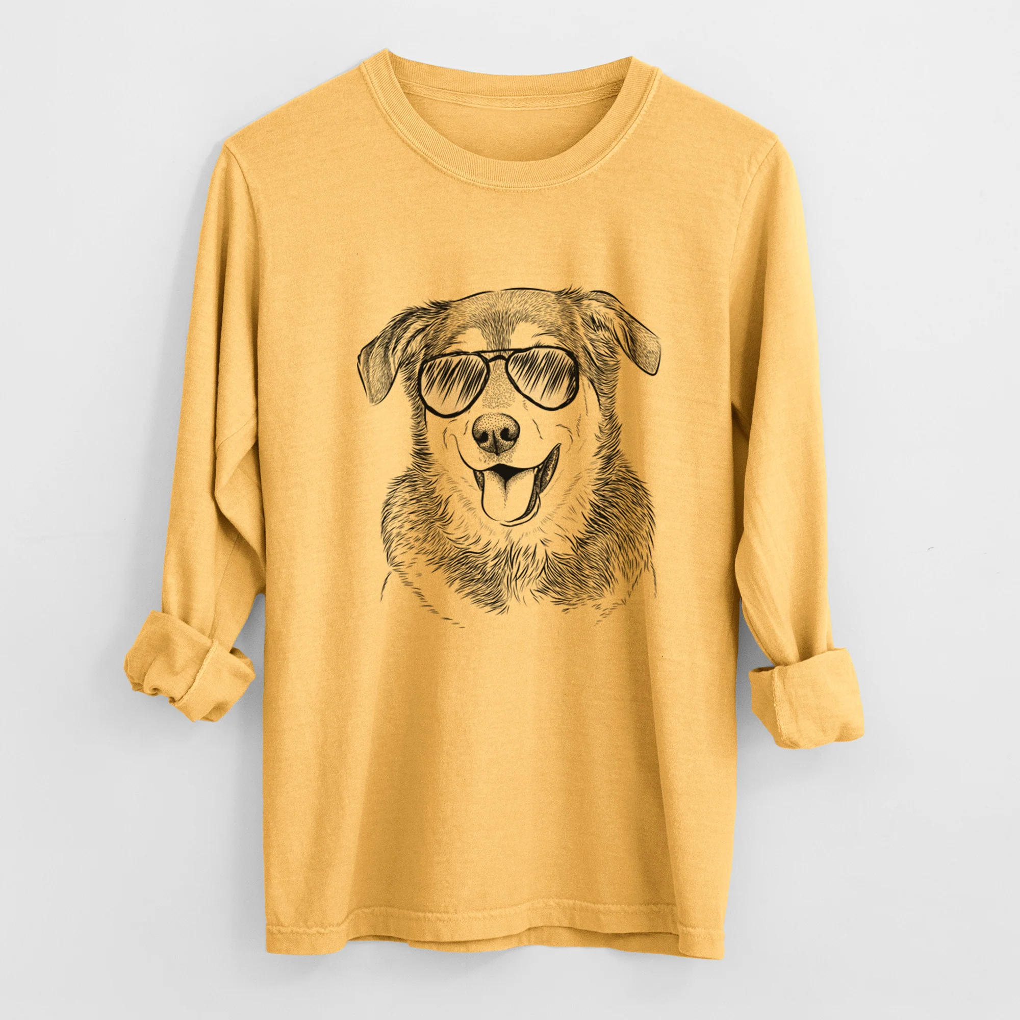 Aviators Lance the Lab/Shepherd Mix - Heavyweight 100% Cotton Long Sleeve - Image 2