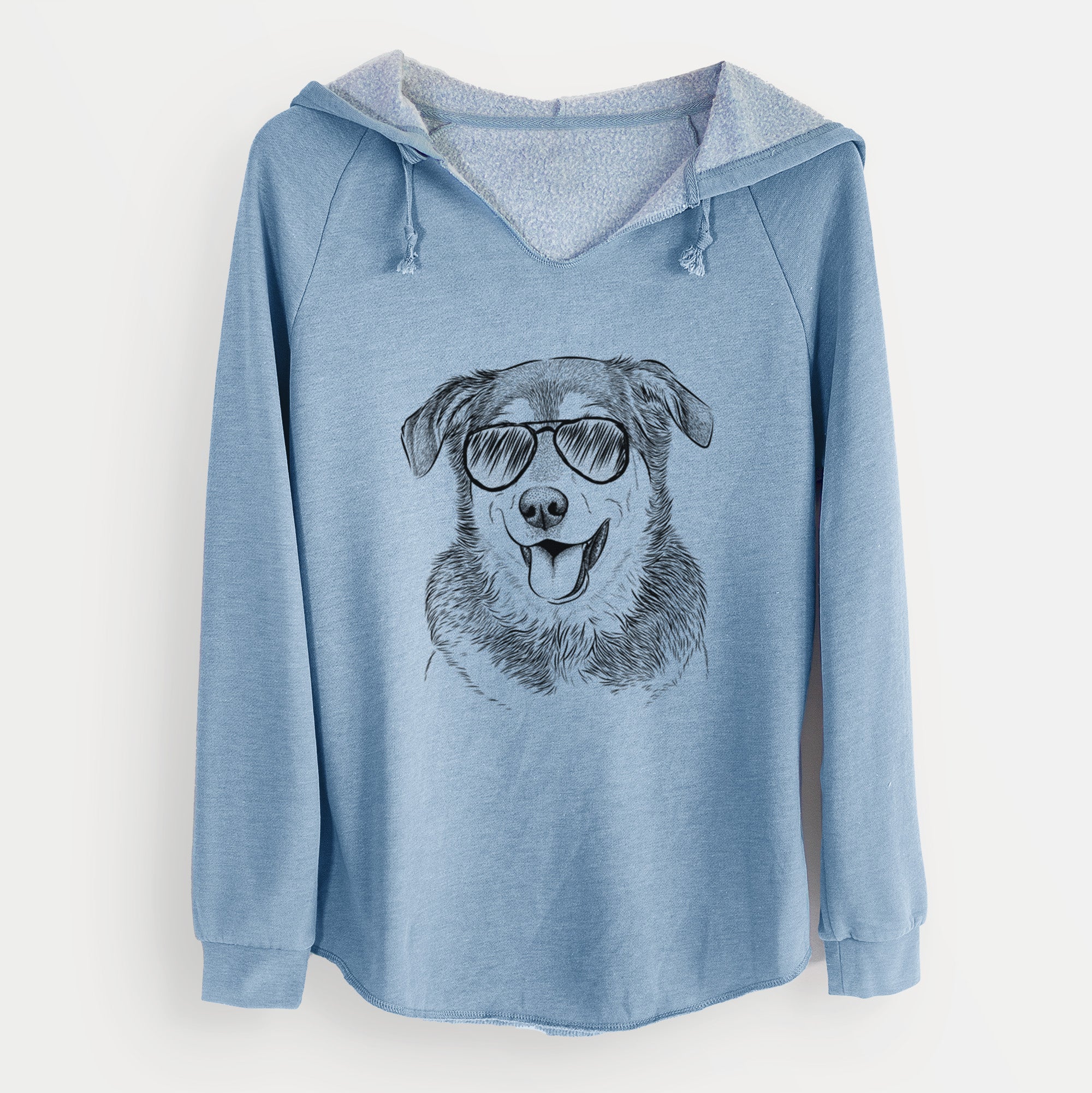 Aviator Lance the Lab/Shepherd Mix - Cali Wave Hooded Sweatshirt - Image 8