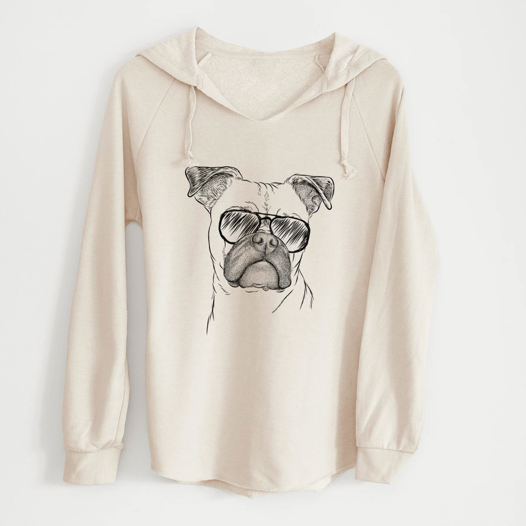 Aviator Mack the Bugg (Boston Terrier/Pug) - Cali Wave Hooded Sweatshirt - Image 7
