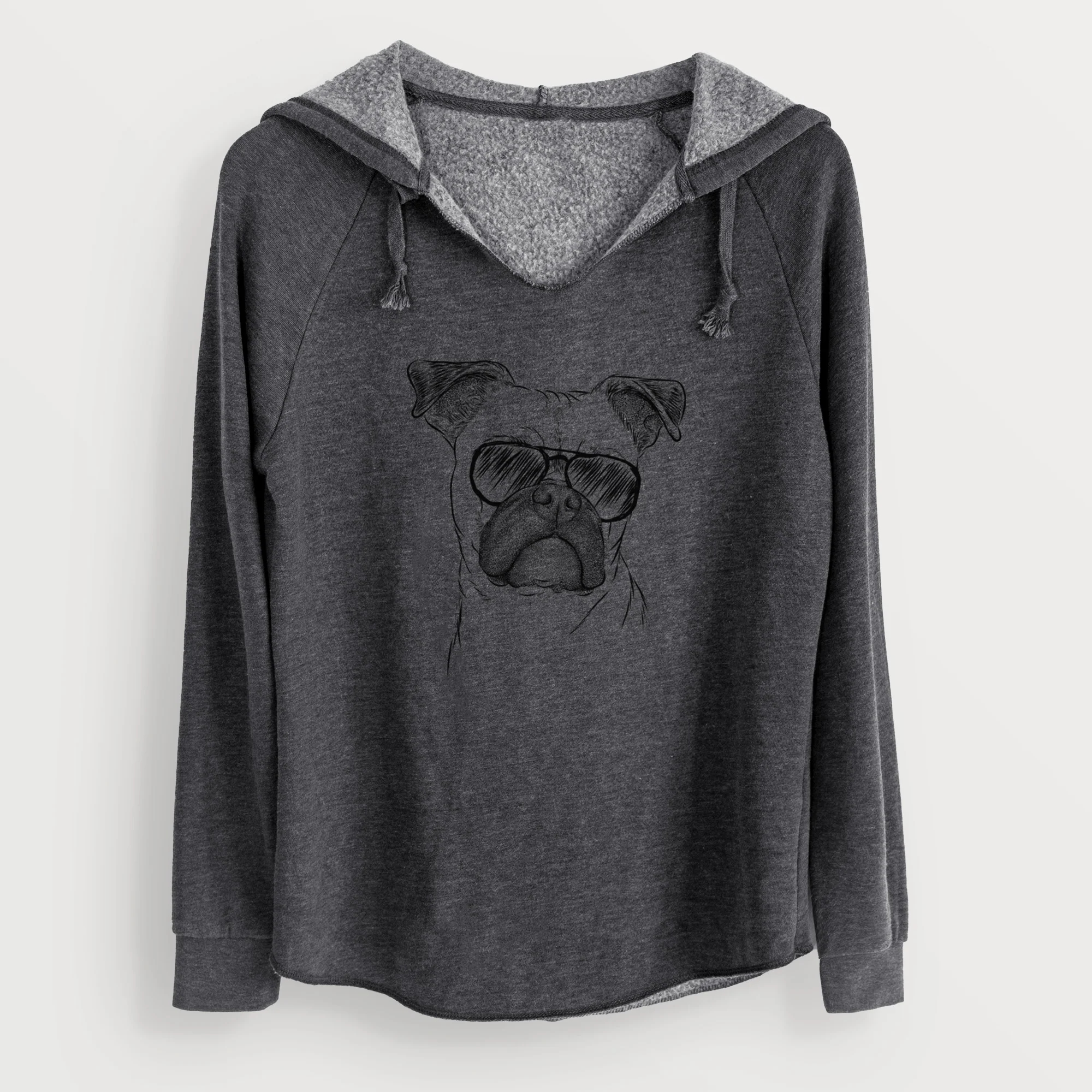 Aviator Mack the Bugg (Boston Terrier/Pug) - Cali Wave Hooded Sweatshirt - Image 9