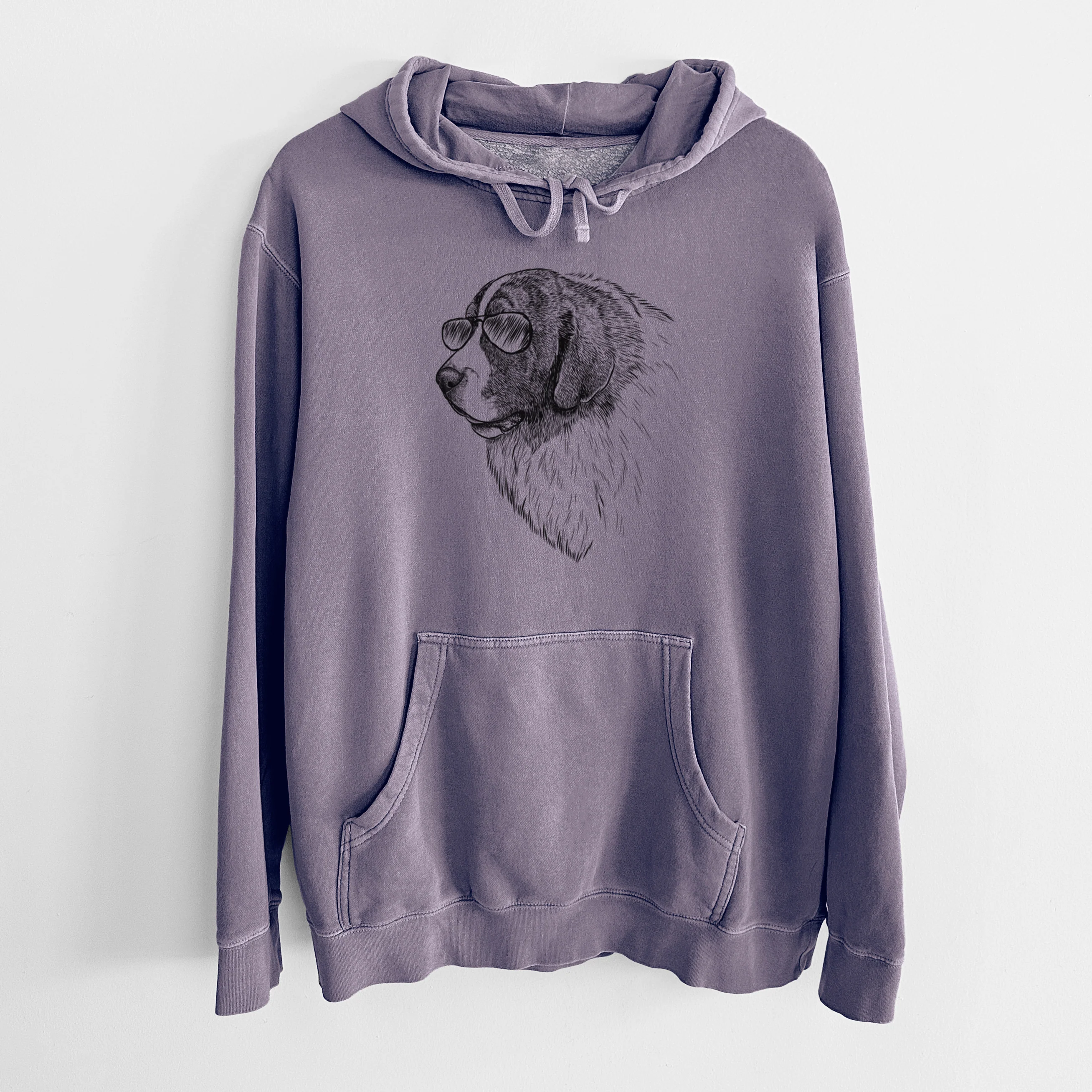 Aviator Magnus the Pyrenean Mastiff - Unisex Pigment Dyed Hoodie - Image 9