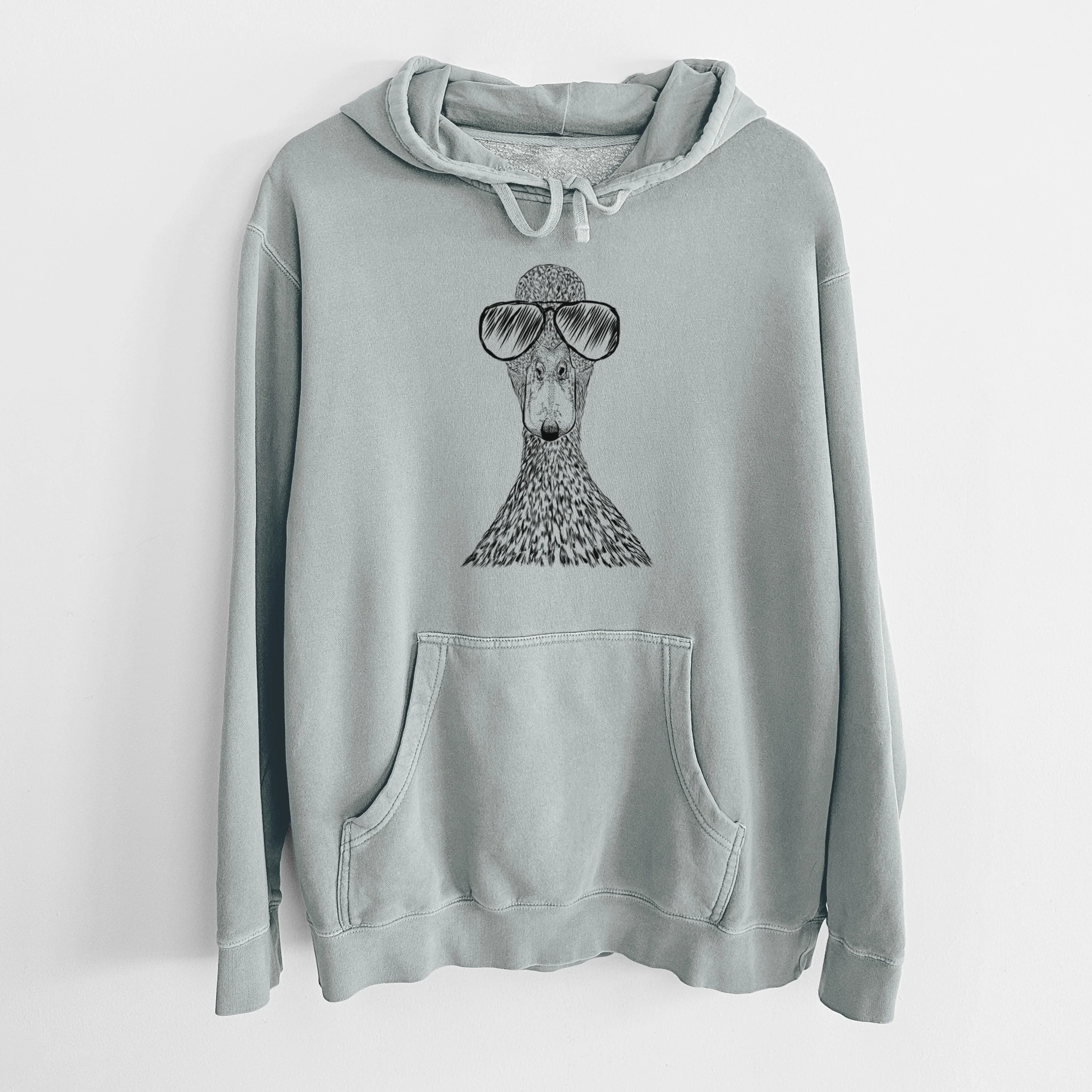 Aviator Marge the Mallard Duck - Unisex Pigment Dyed Hoodie - Image 7