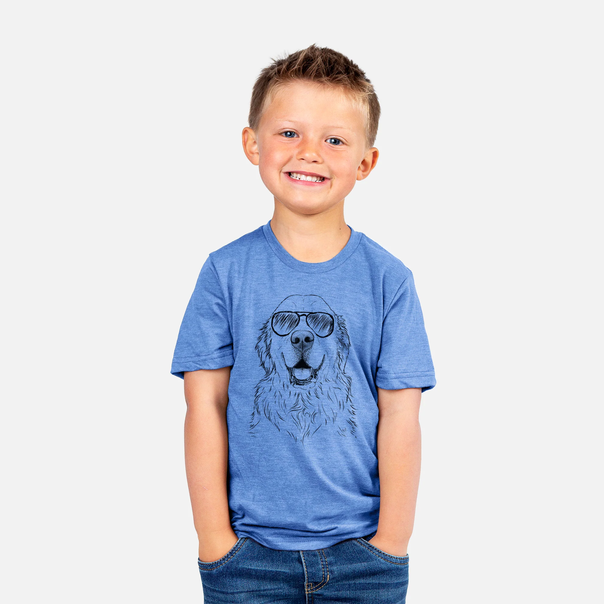 Aviator Maximus the Golden Retriever - Kids/Youth/Toddler Shirt - Image 4