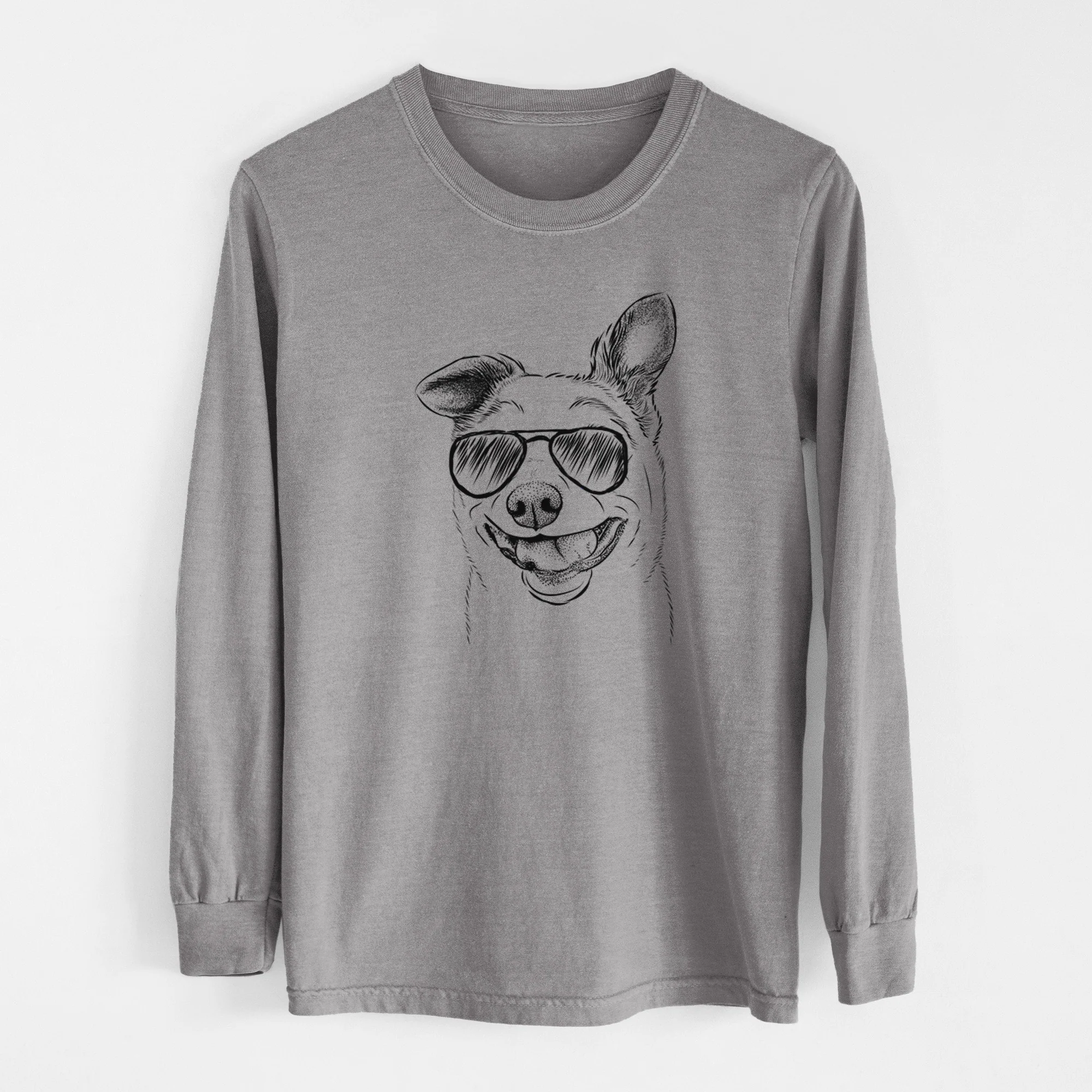 Aviator Mortimer the Mixed Breed - Men's Heavyweight 100% Cotton Long Sleeve - Image 6