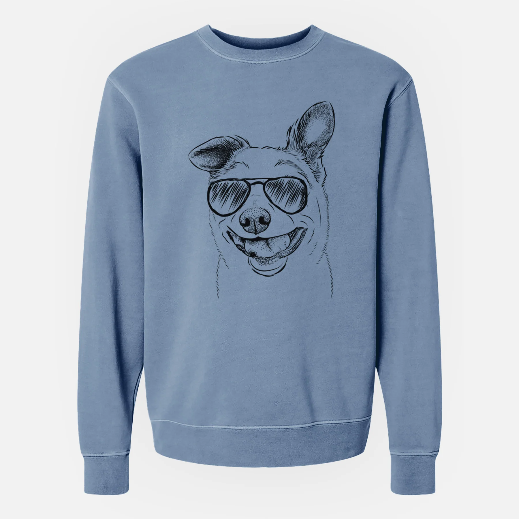 Aviator Mortimer the Mixed Breed - Unisex Pigment Dyed Crew Sweatshirt - Image 8