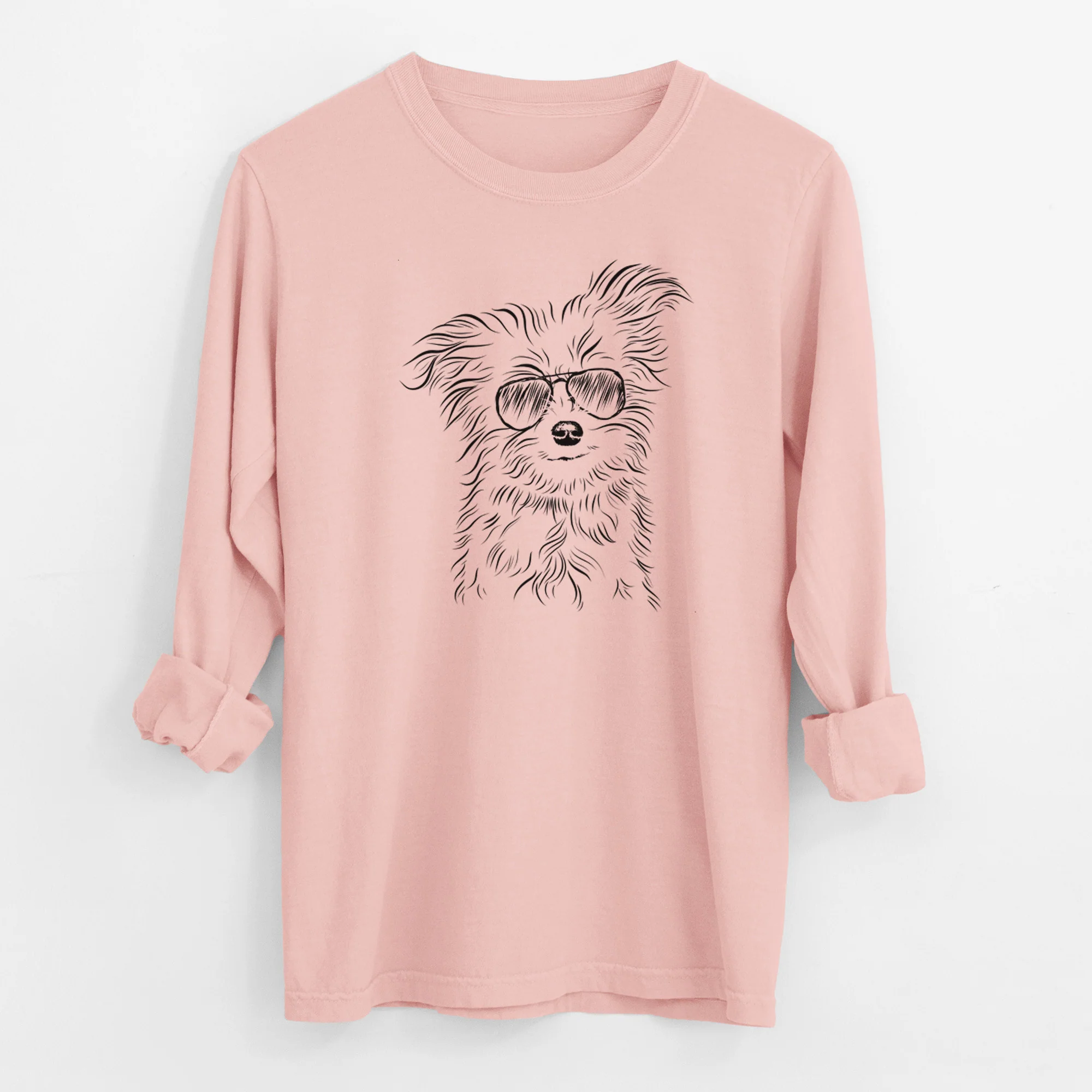Aviator Mr. Gucci Poochi the Maltese - Men's Heavyweight 100% Cotton Long Sleeve - Image 12