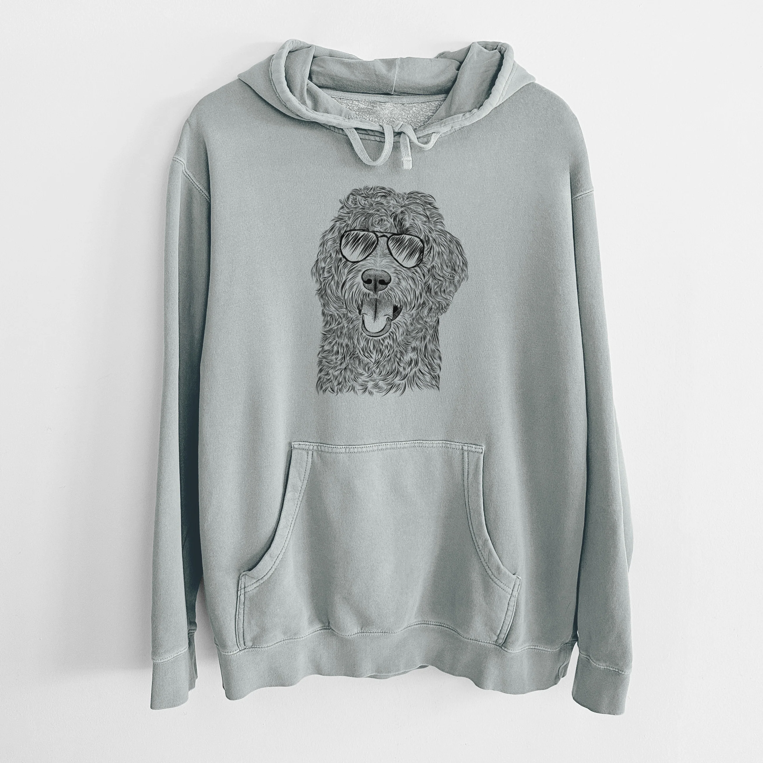 Aviator Murr Dog the Labradoodle - Unisex Pigment Dyed Hoodie - Image 7