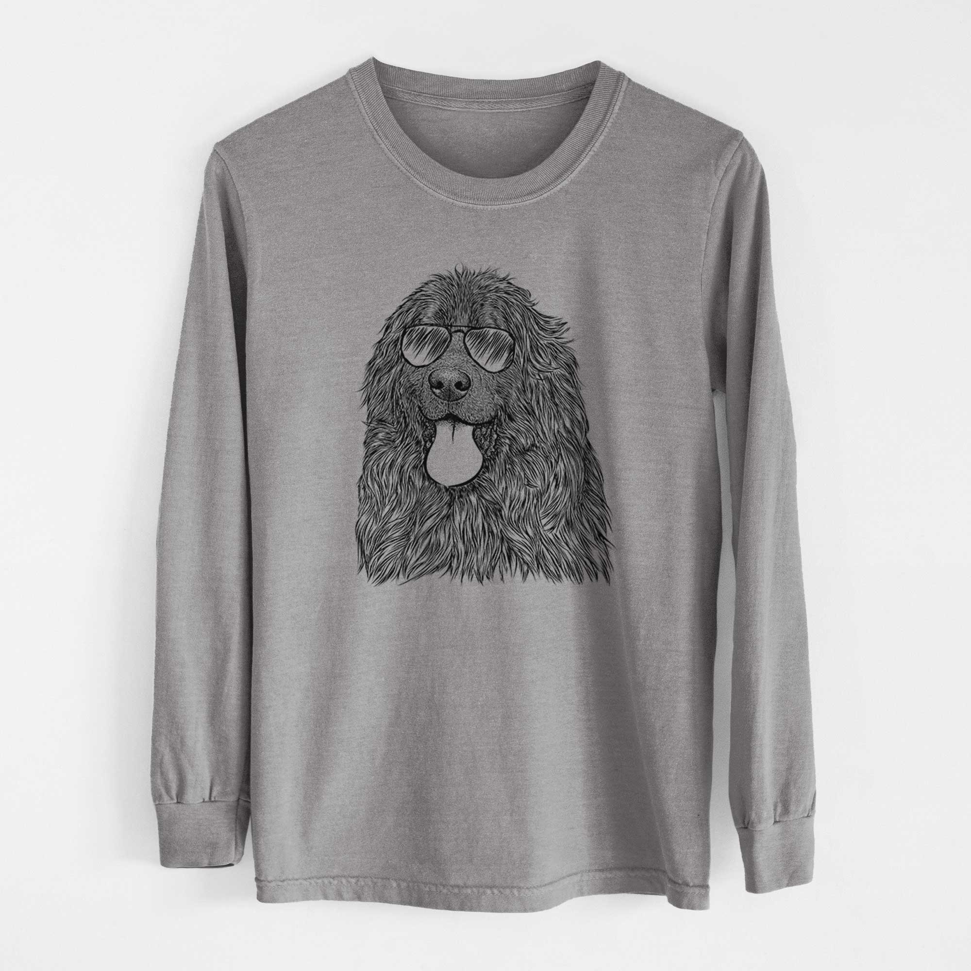 Aviator Neptune the Newfoundland - Men's Heavyweight 100% Cotton Long Sleeve - Image 7