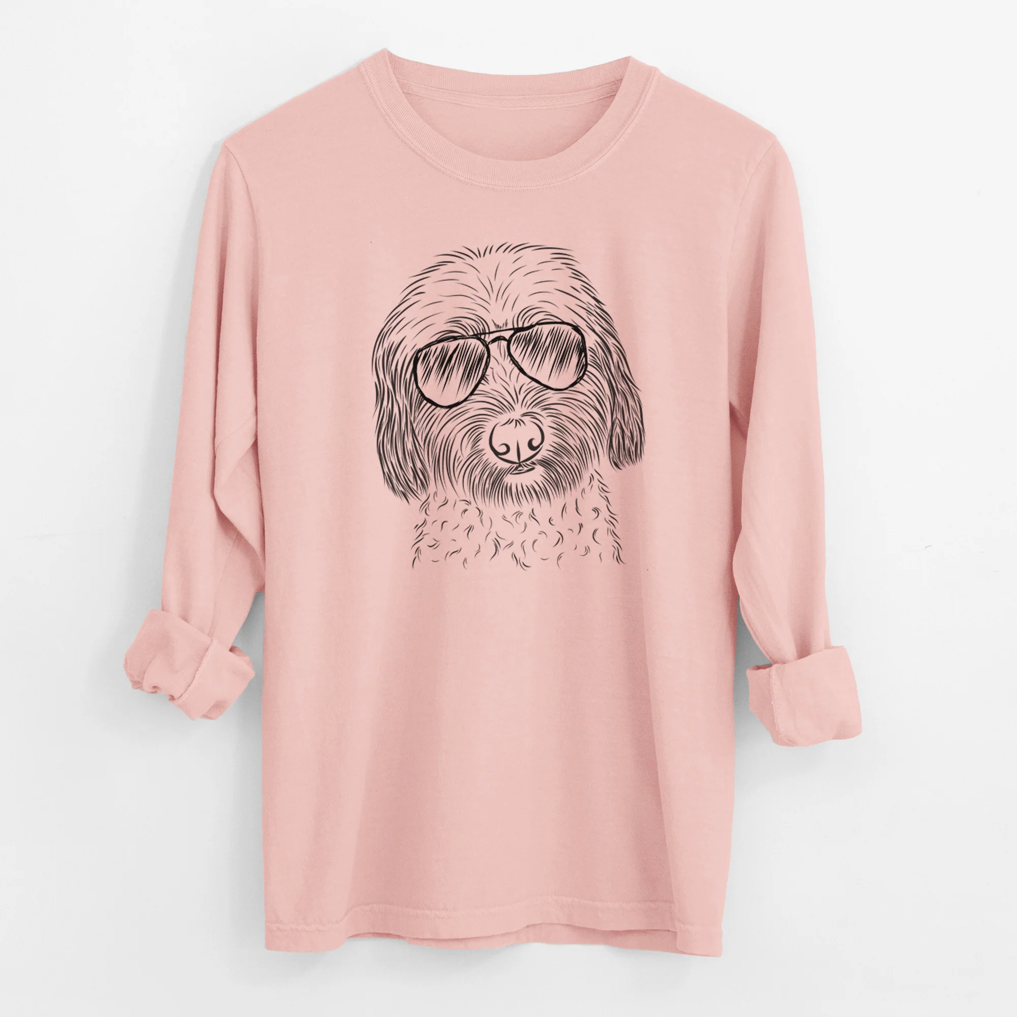Aviator Niles the Soft Coated Wheaten Terrier - Men's Heavyweight 100% Cotton Long Sleeve - Image 12