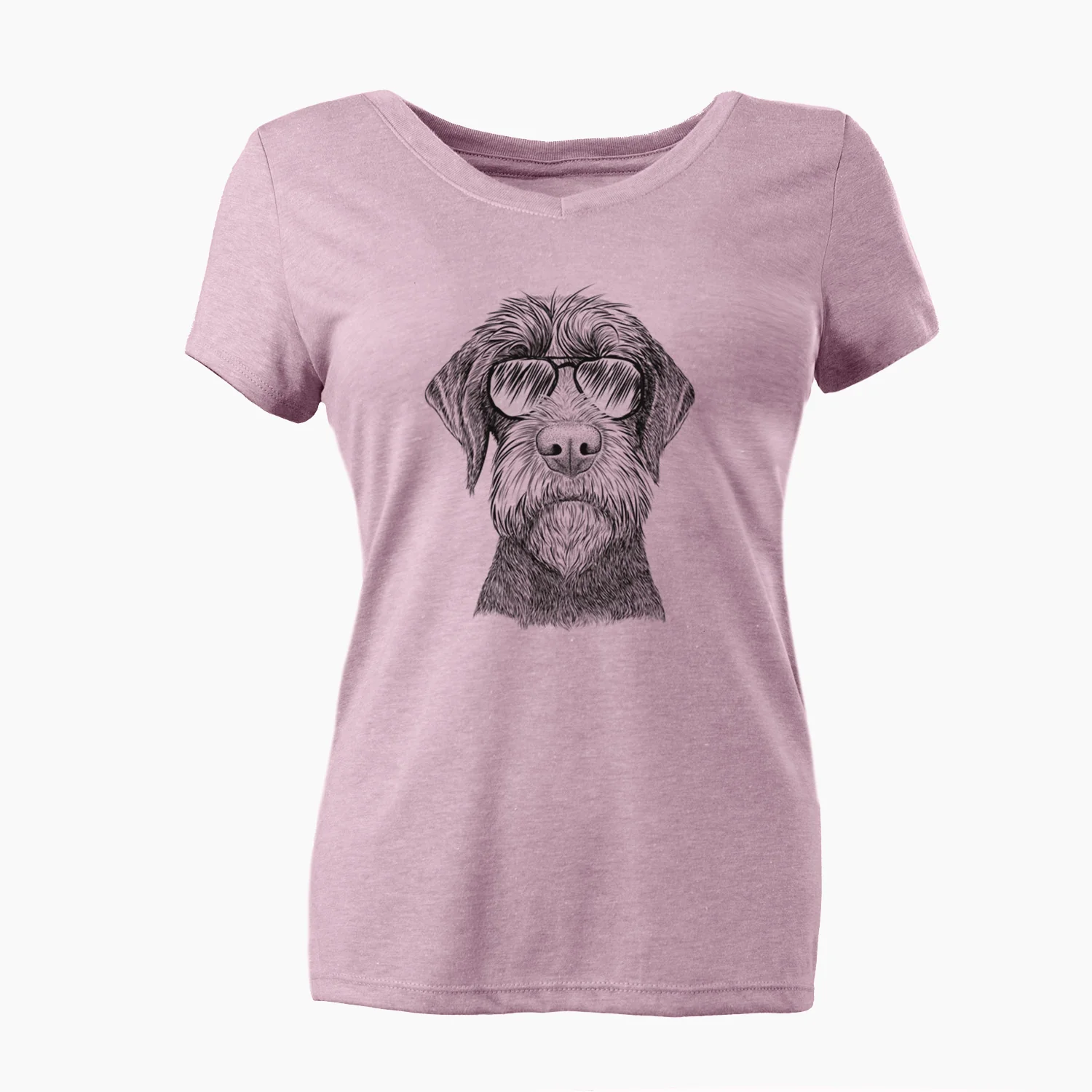 Aviator Oakley the Pudelpointer - Women's V-neck Shirt - Image 6