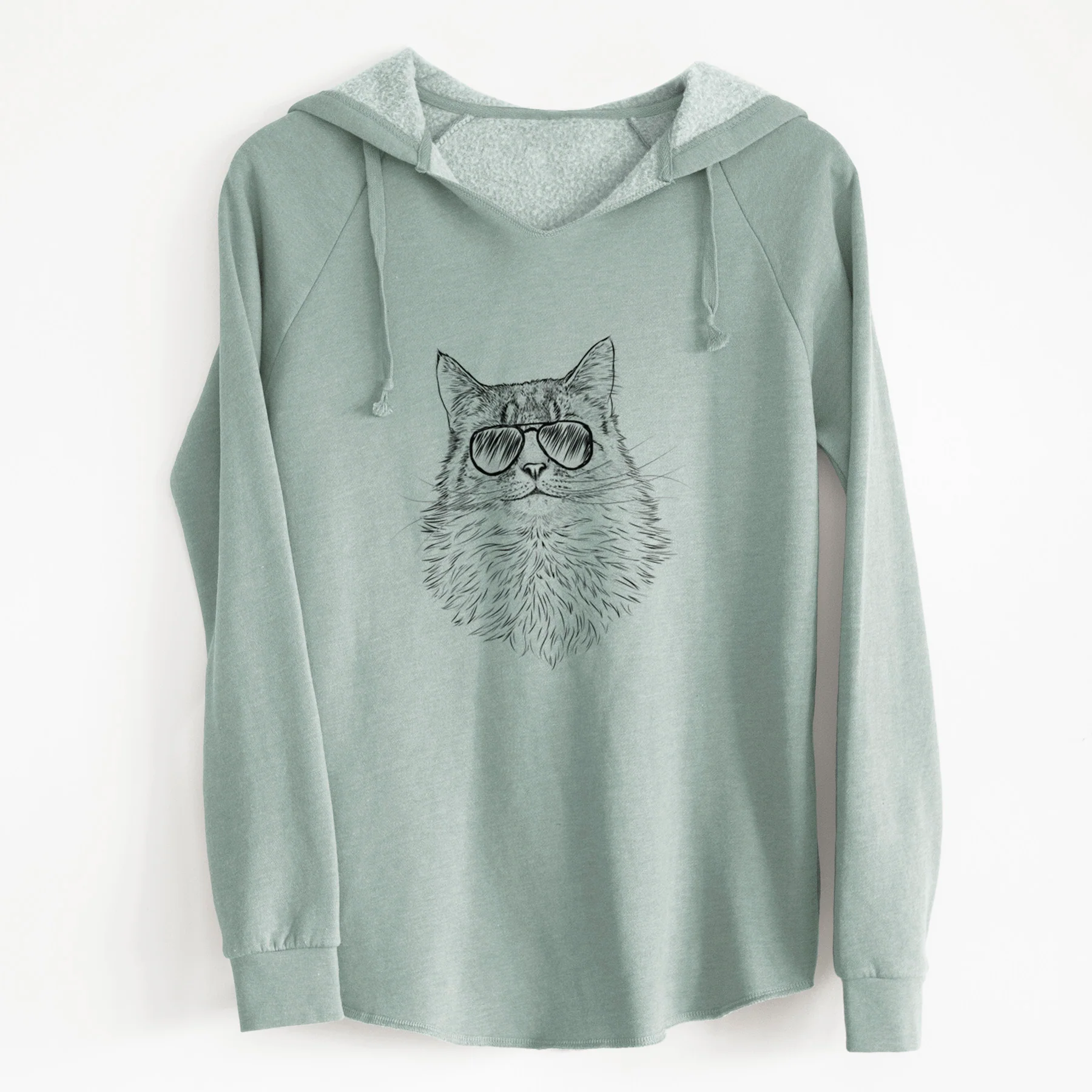 Aviator Olive the Cat - Cali Wave Hooded Sweatshirt - Image 6