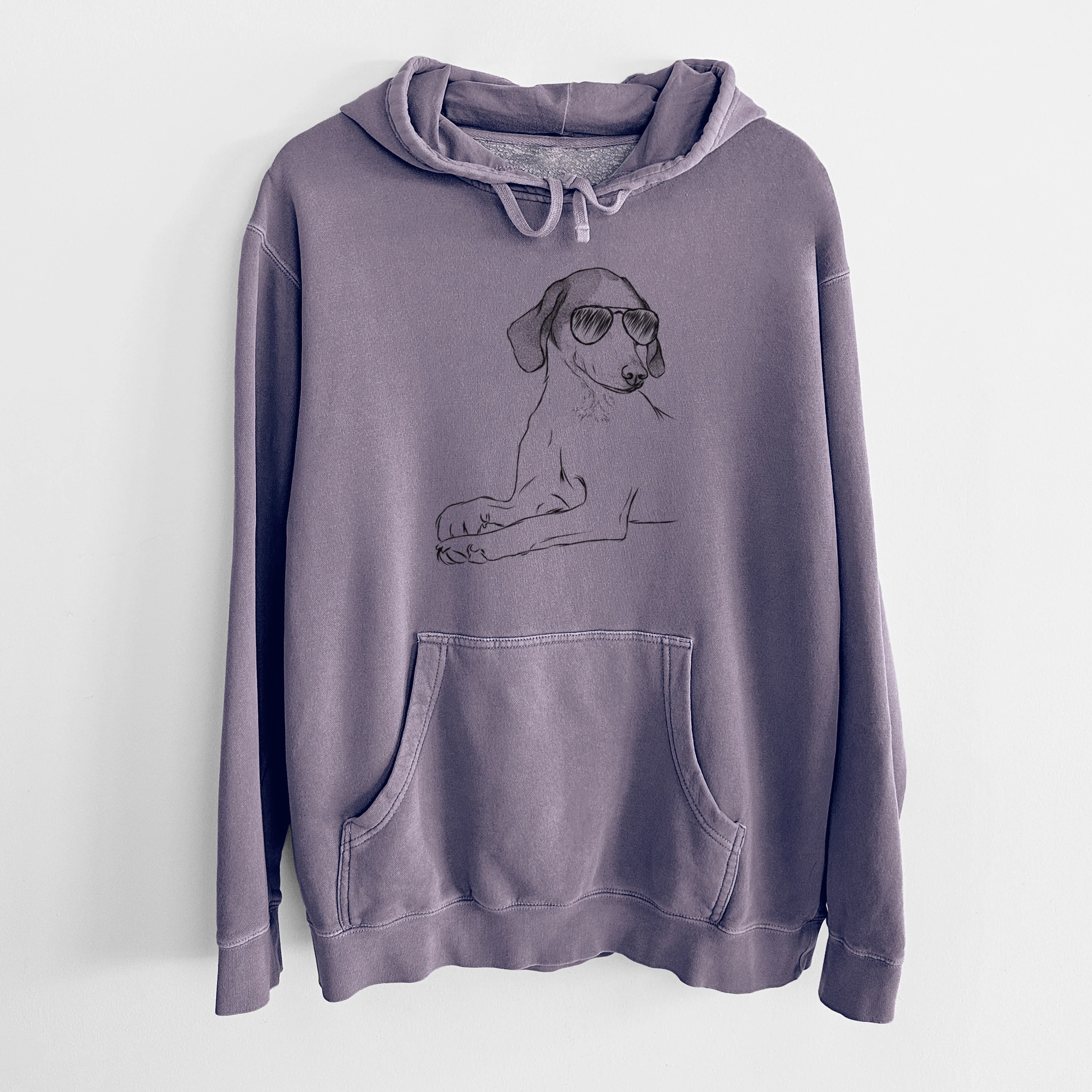 Aviator Opie the Foxhound - Unisex Pigment Dyed Hoodie - Image 9