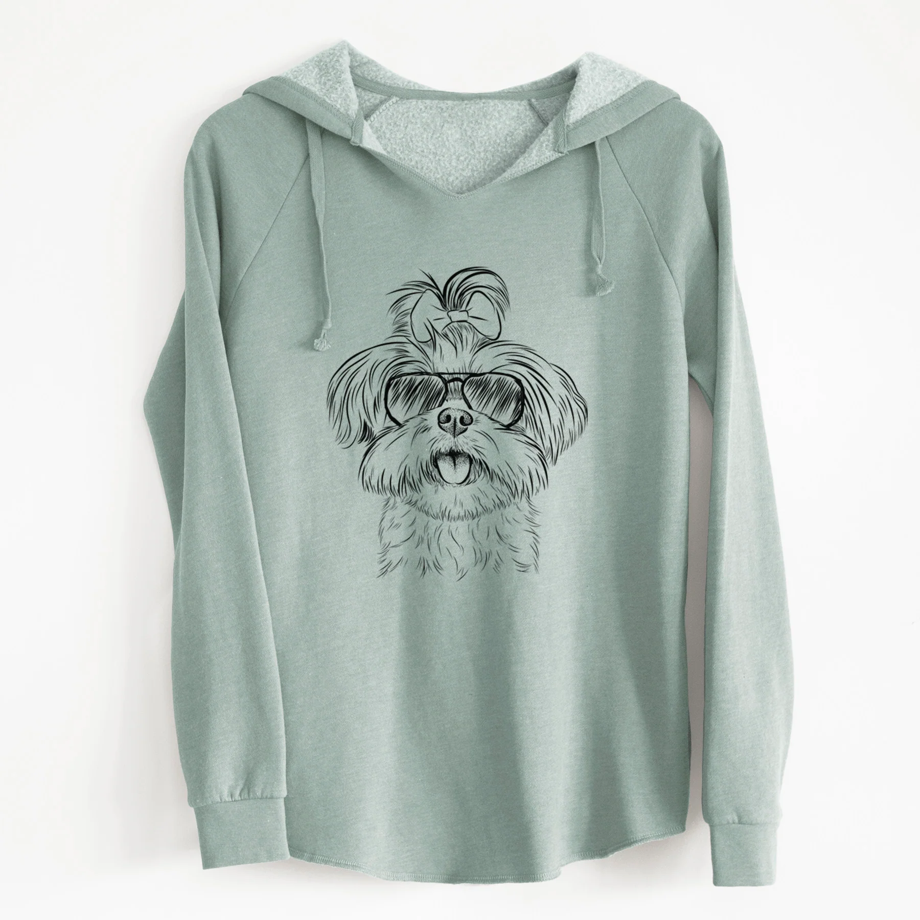 Aviator Pebbles the Shorkie - Cali Wave Hooded Sweatshirt - Image 6