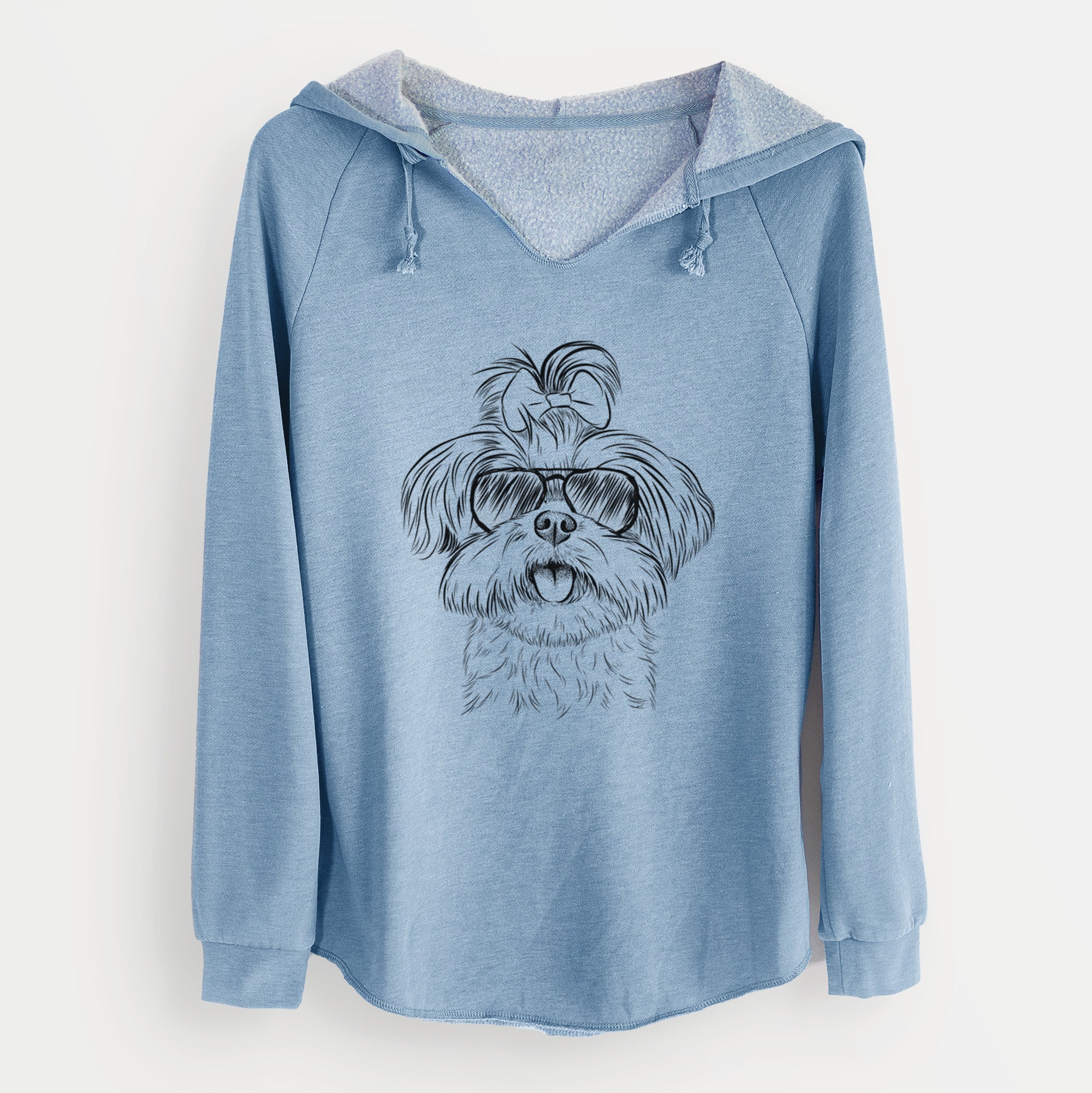 Aviator Pebbles the Shorkie - Cali Wave Hooded Sweatshirt - Image 8