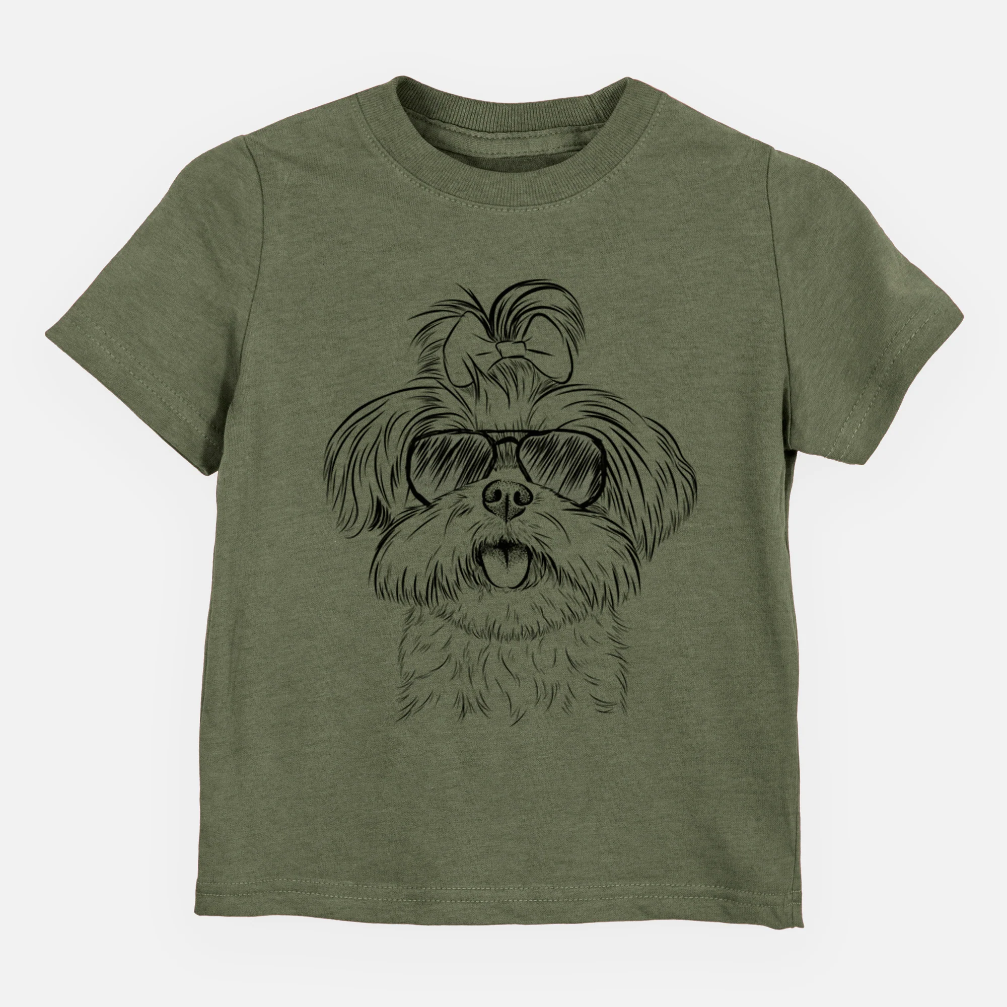 Aviator Pebbles the Shorkie - Kids/Youth/Toddler Shirt - Image 5