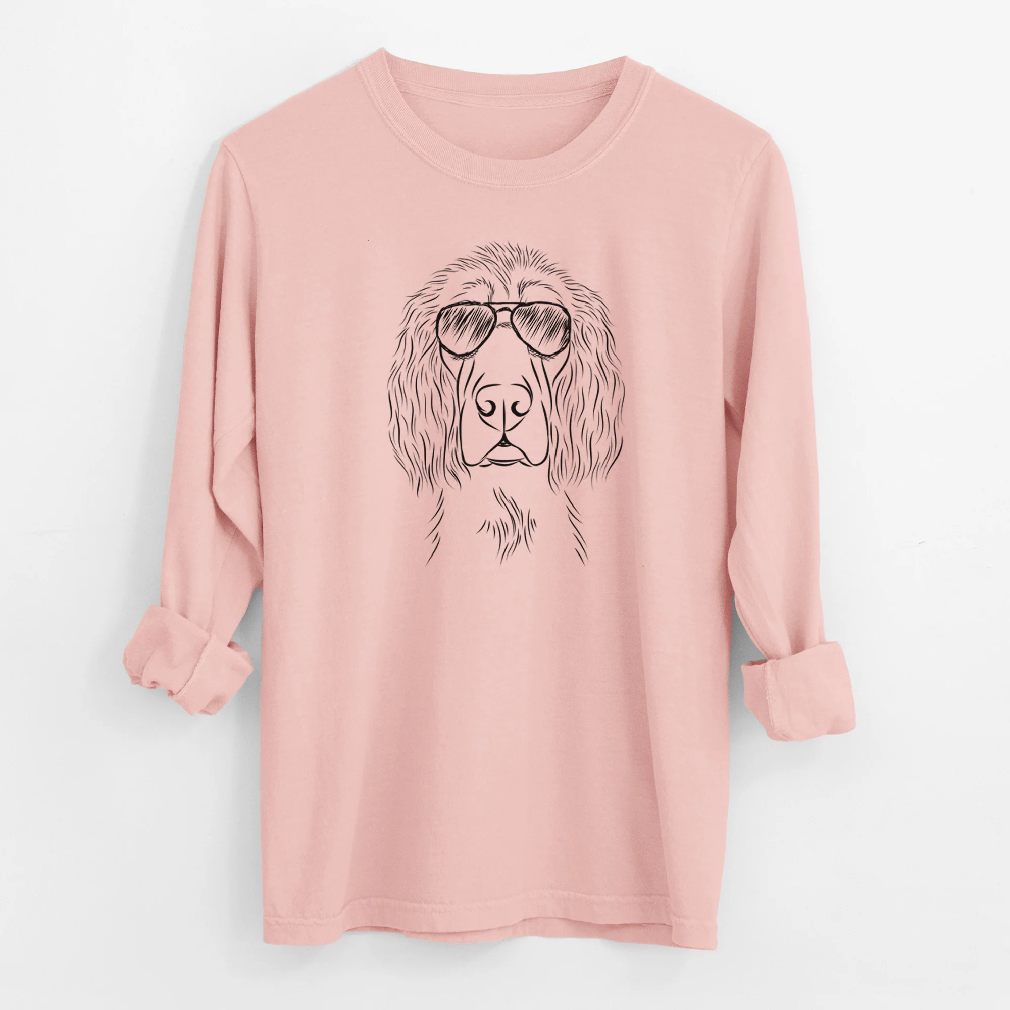 Aviator Piper the Irish Setter - Men's Heavyweight 100% Cotton Long Sleeve - Image 12
