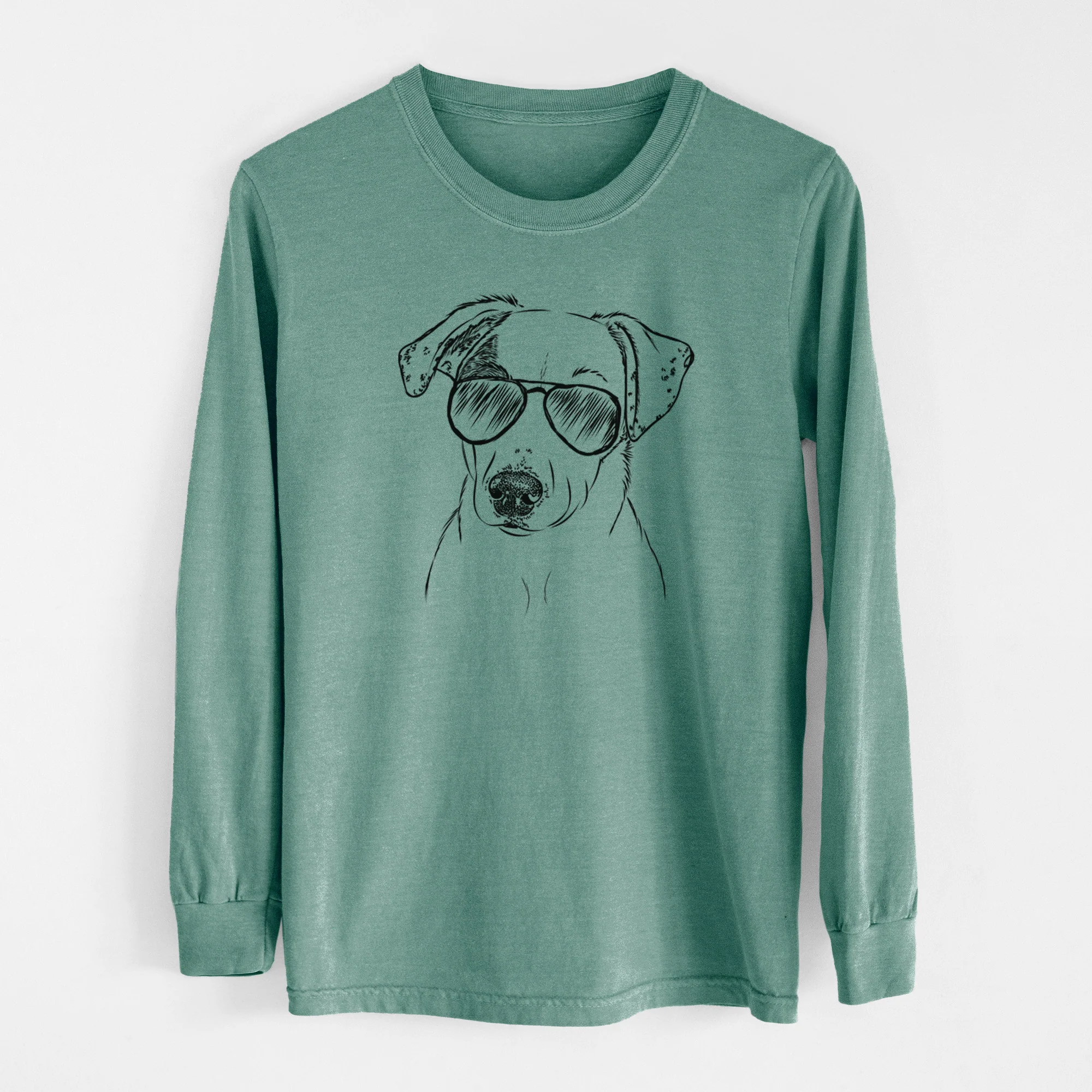 Aviator P Pie the Mixed Breed - Men's Heavyweight 100% Cotton Long Sleeve - Image 13