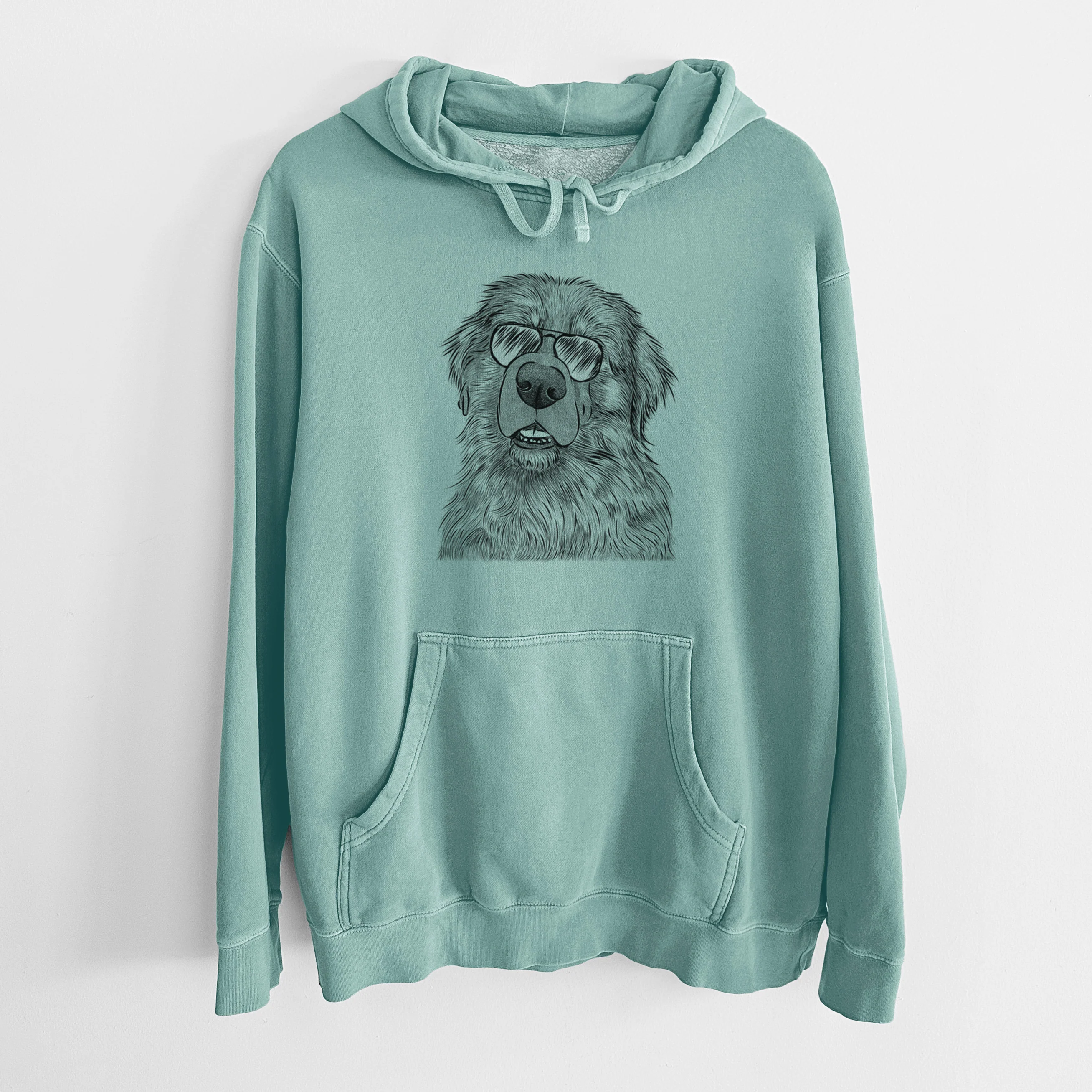 Aviator Ralph the Leonberger - Unisex Pigment Dyed Hoodie - Image 10