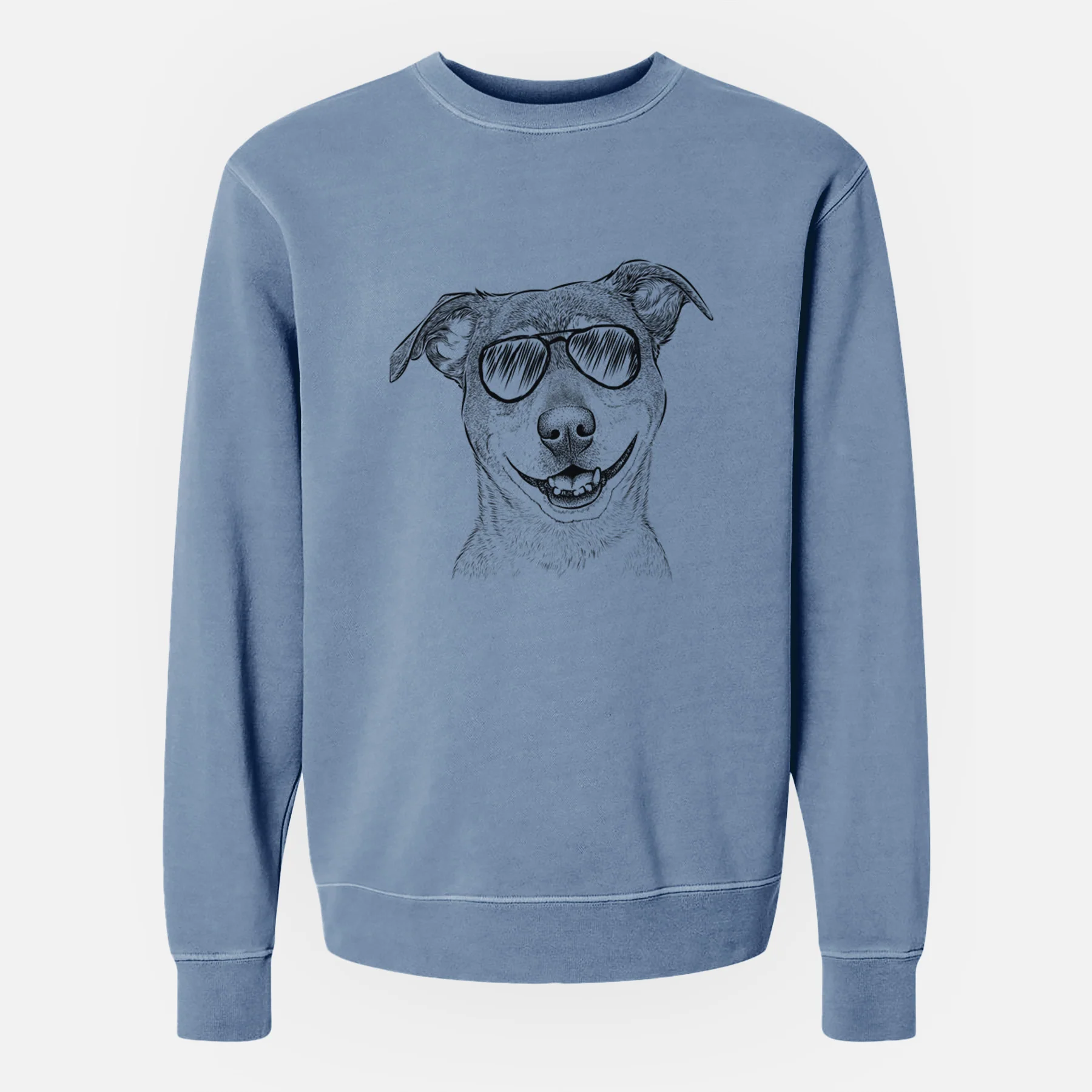Aviator Reese the Mountain Cur - Unisex Pigment Dyed Crew Sweatshirt - Image 6