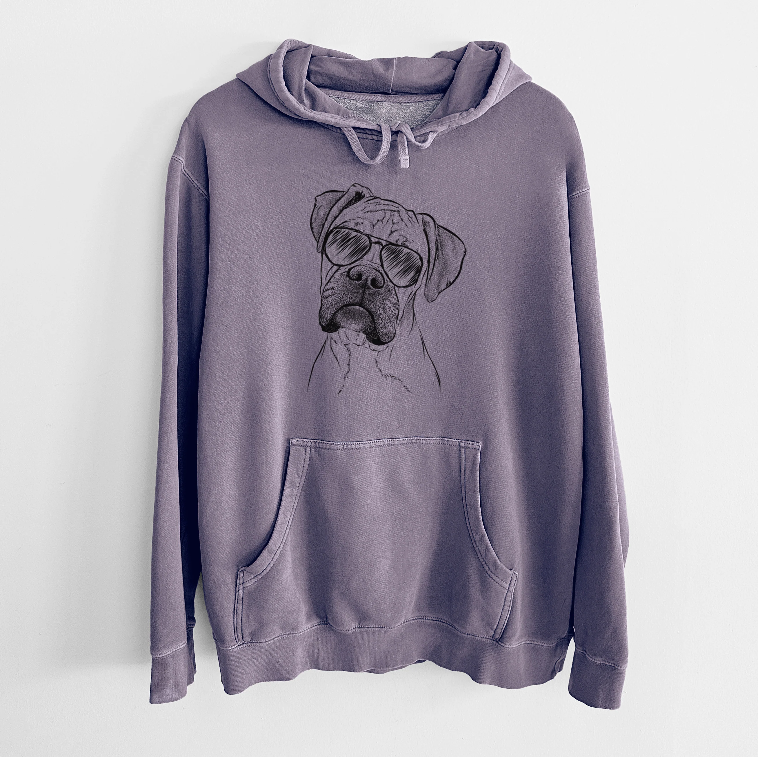 Aviator Reuby the Boxer - Unisex Pigment Dyed Hoodie - Image 9
