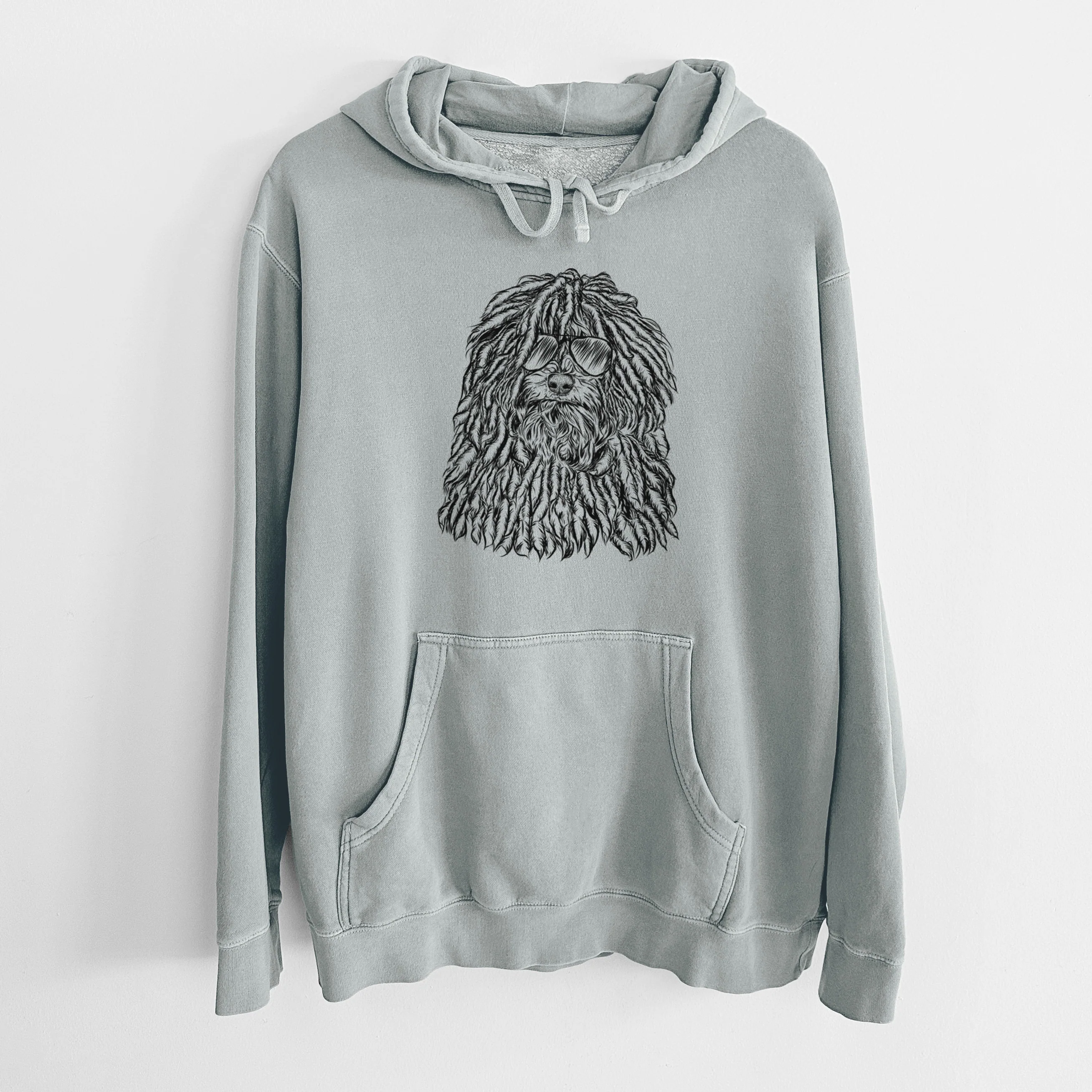 Aviator Rezi the Puli - Unisex Pigment Dyed Hoodie - Image 7
