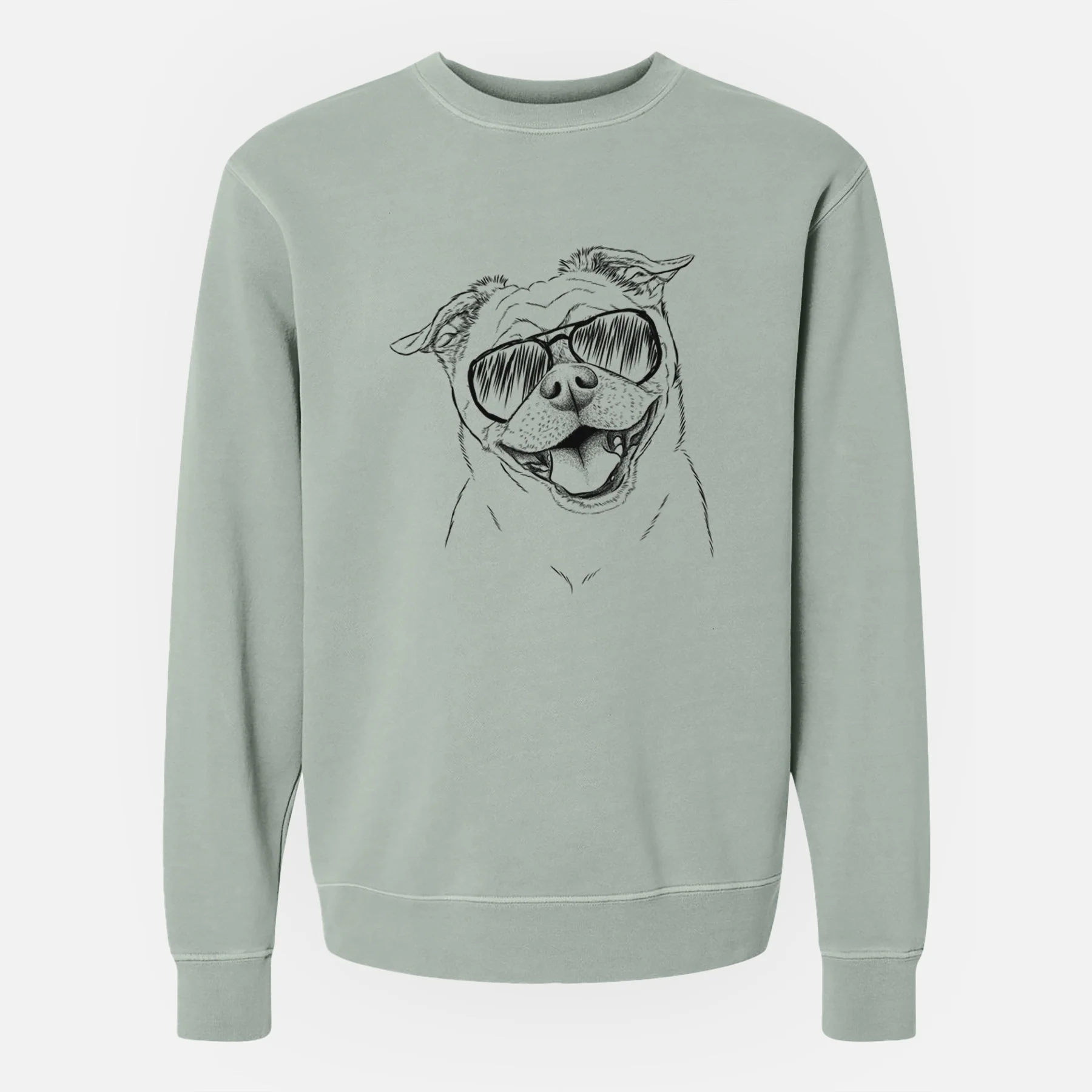 Aviator Riley the Chug - Unisex Pigment Dyed Crew Sweatshirt - Image 4