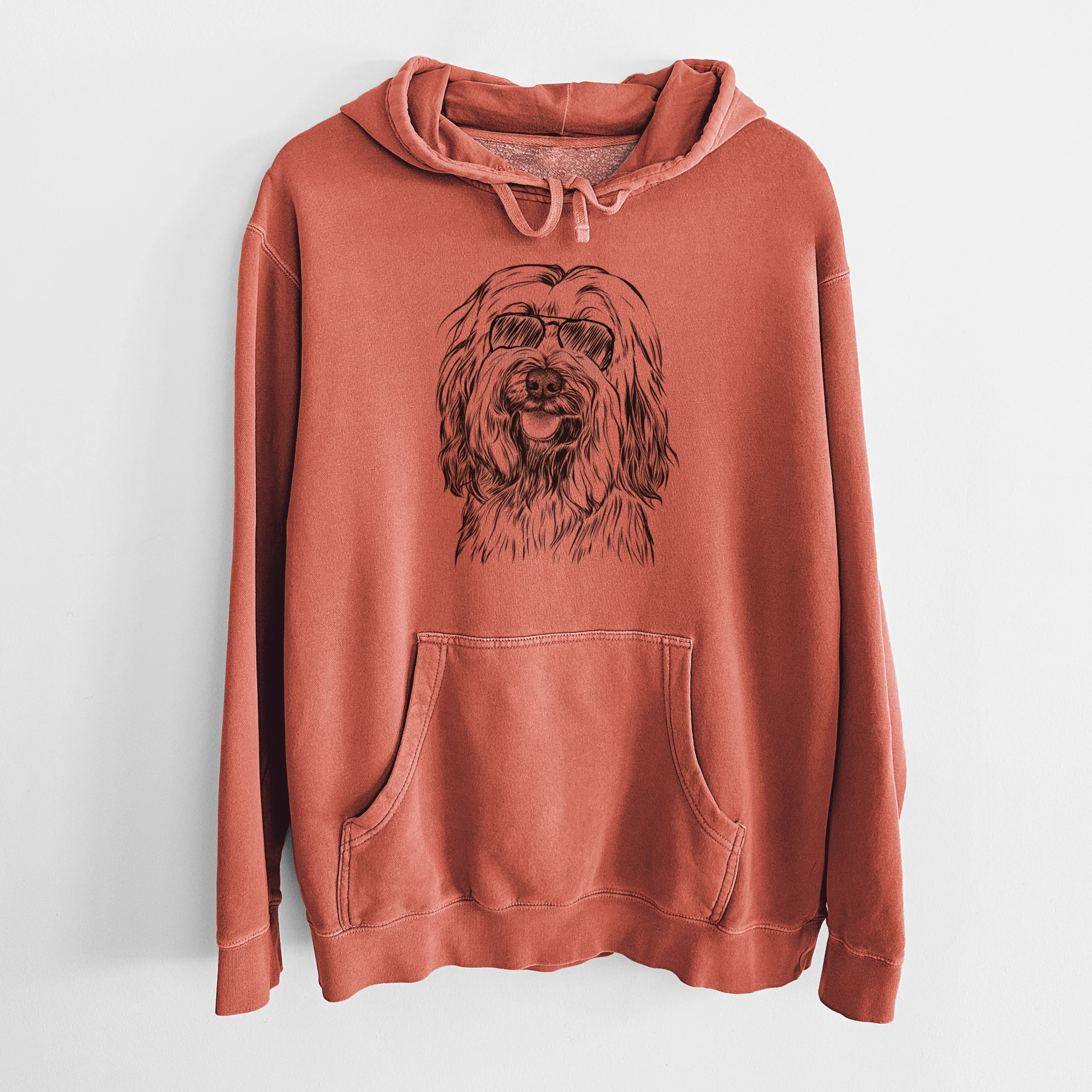 Aviator Rime the Tibetan Terrier - Unisex Pigment Dyed Hoodie - Image 8