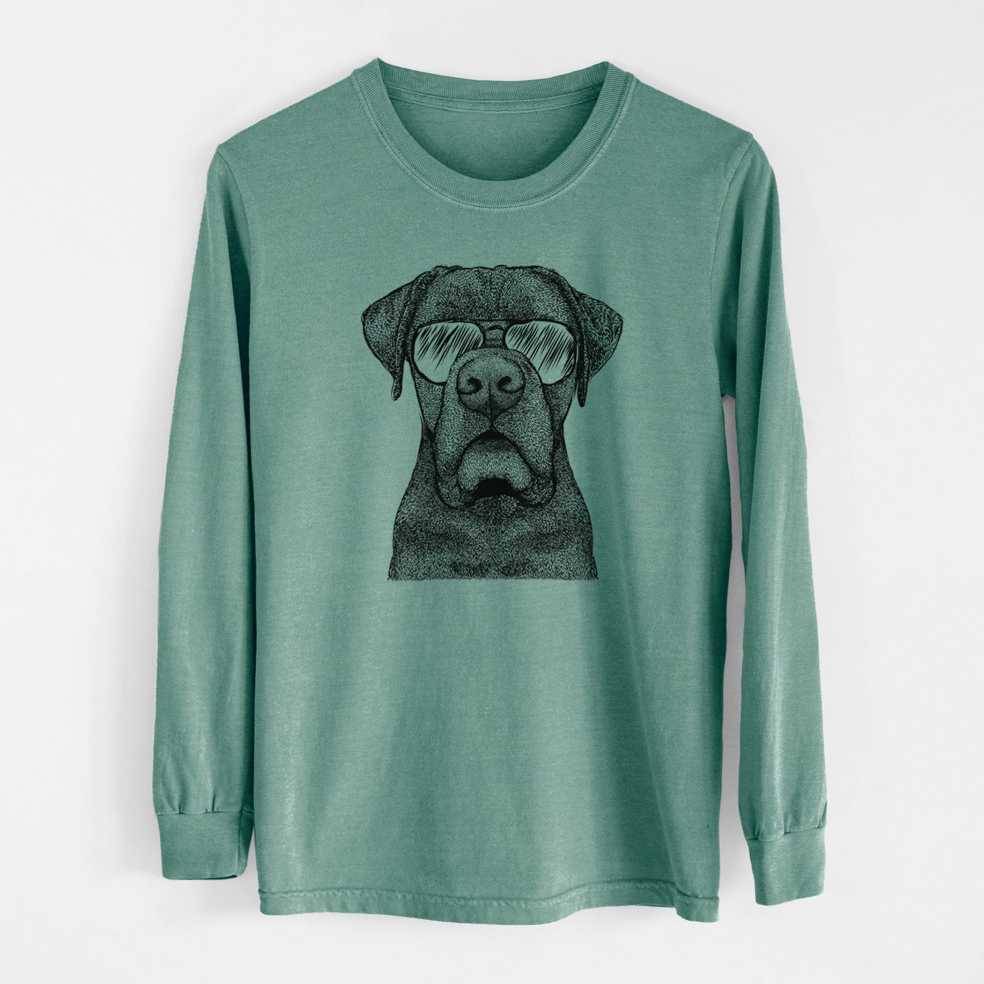 Aviator Rocco the Cane Corso - Men's Heavyweight 100% Cotton Long Sleeve - Image 13