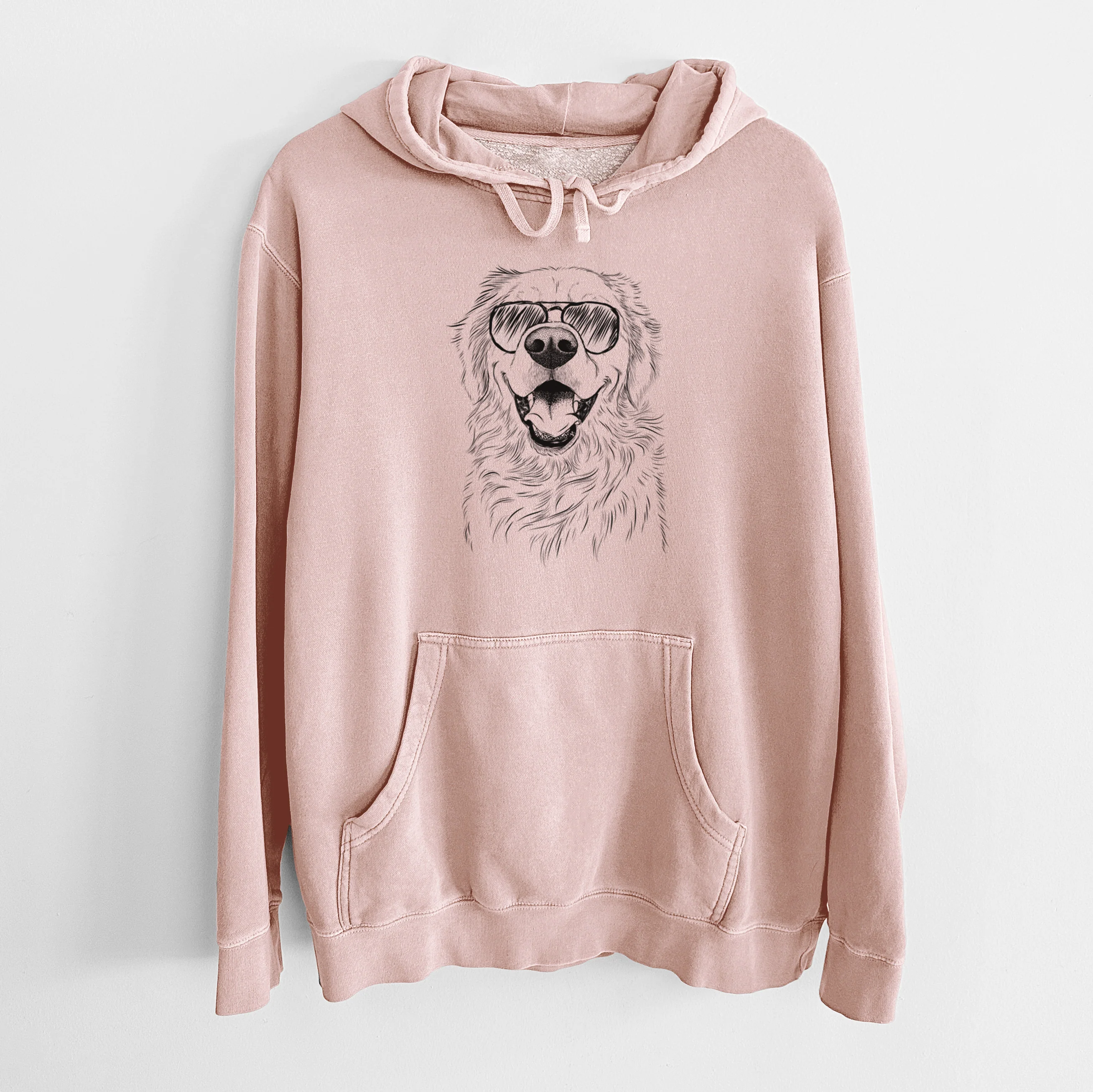 Aviator Roger the Golden Retriever - Unisex Pigment Dyed Hoodie - Image 6