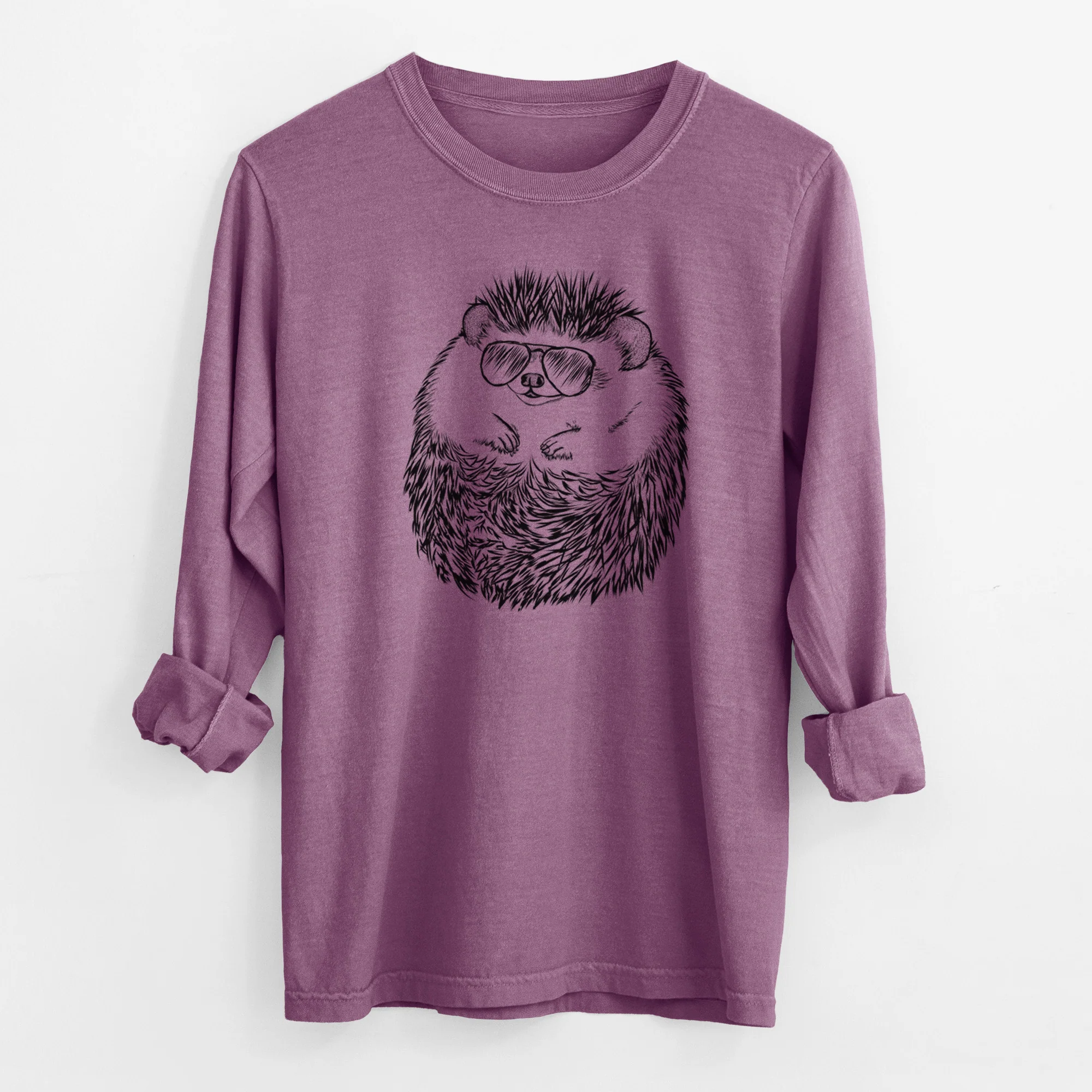 Aviator Sid the Hedgehog - Men's Heavyweight 100% Cotton Long Sleeve - Image 10