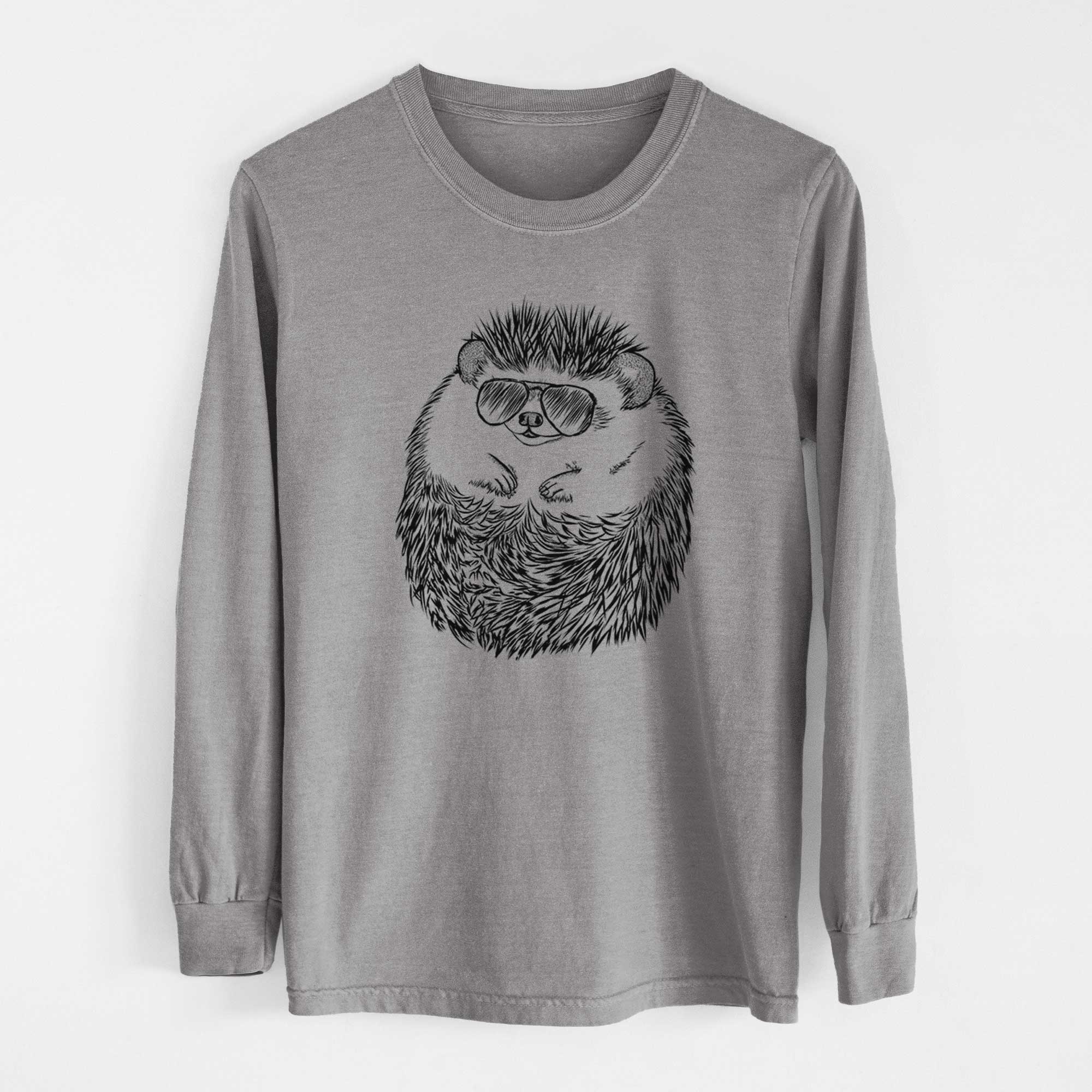Aviator Sid the Hedgehog - Men's Heavyweight 100% Cotton Long Sleeve - Image 7