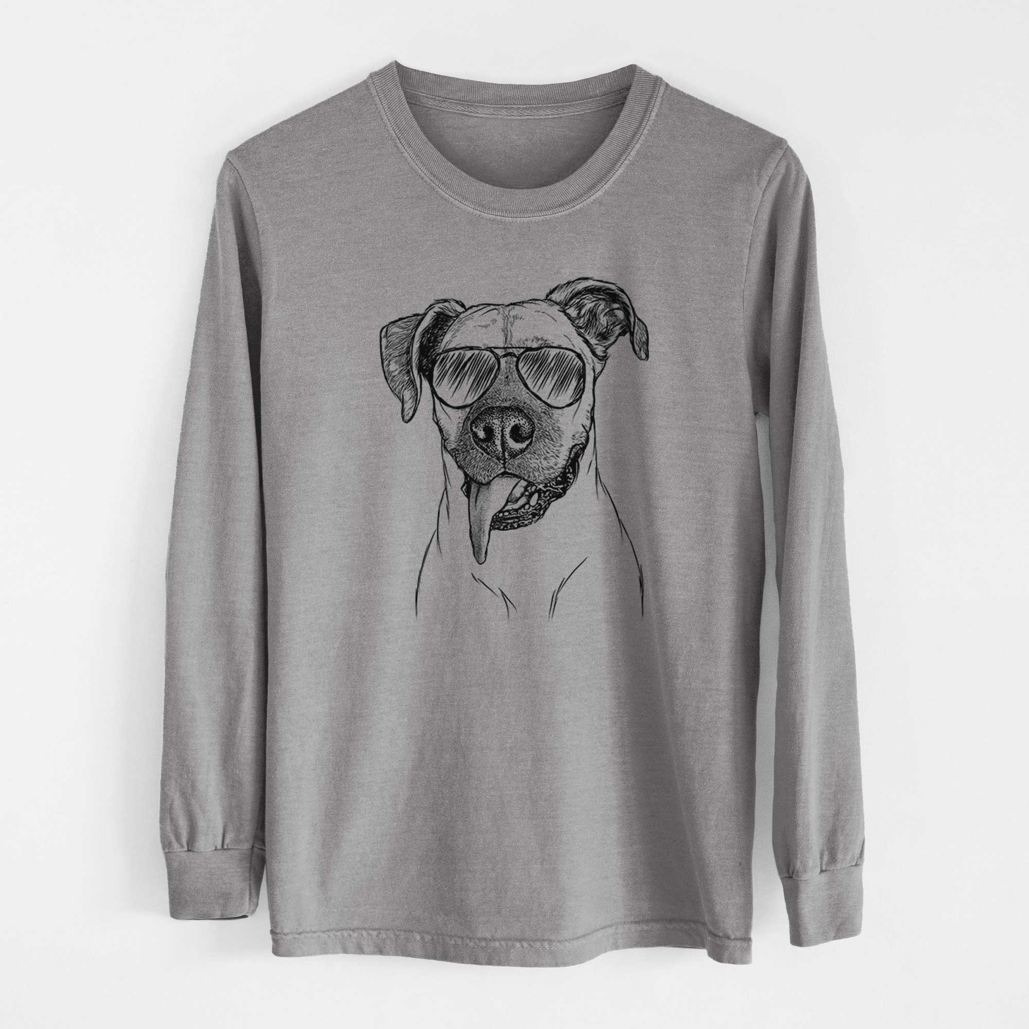 Aviator Sir Jake the Boxer - Men's Heavyweight 100% Cotton Long Sleeve - Image 7