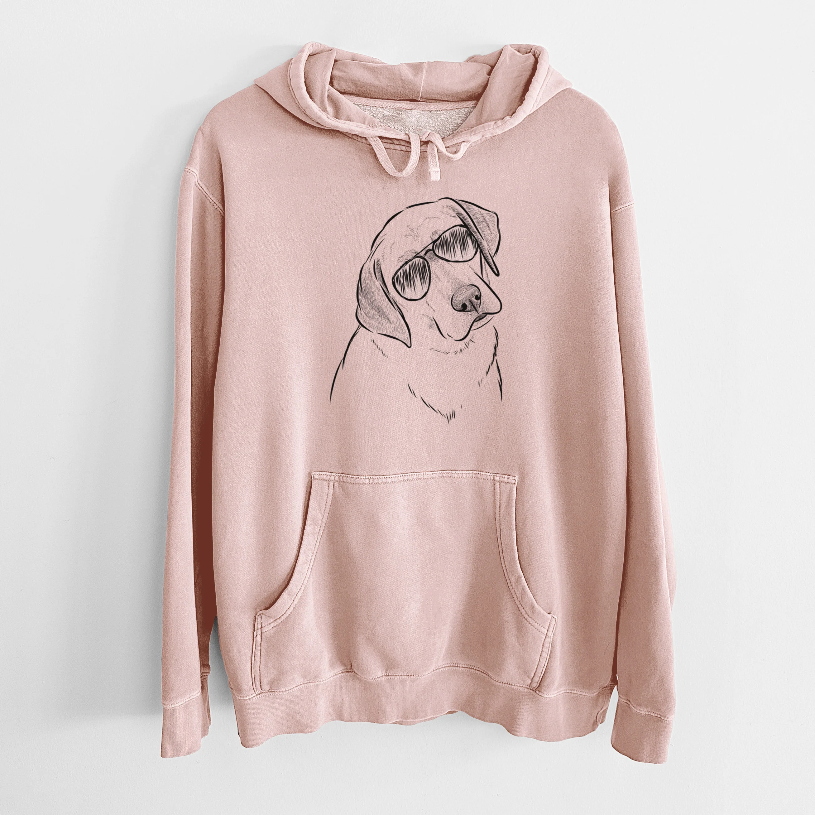 Aviator Stella the Yellow Lab - Unisex Pigment Dyed Hoodie - Image 6
