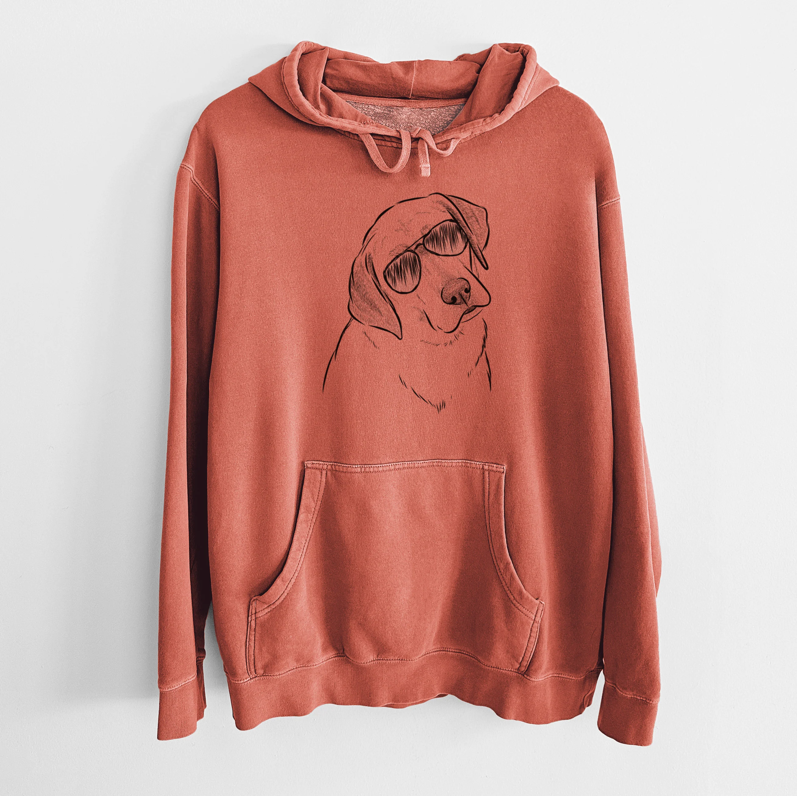 Aviator Stella the Yellow Lab - Unisex Pigment Dyed Hoodie - Image 8