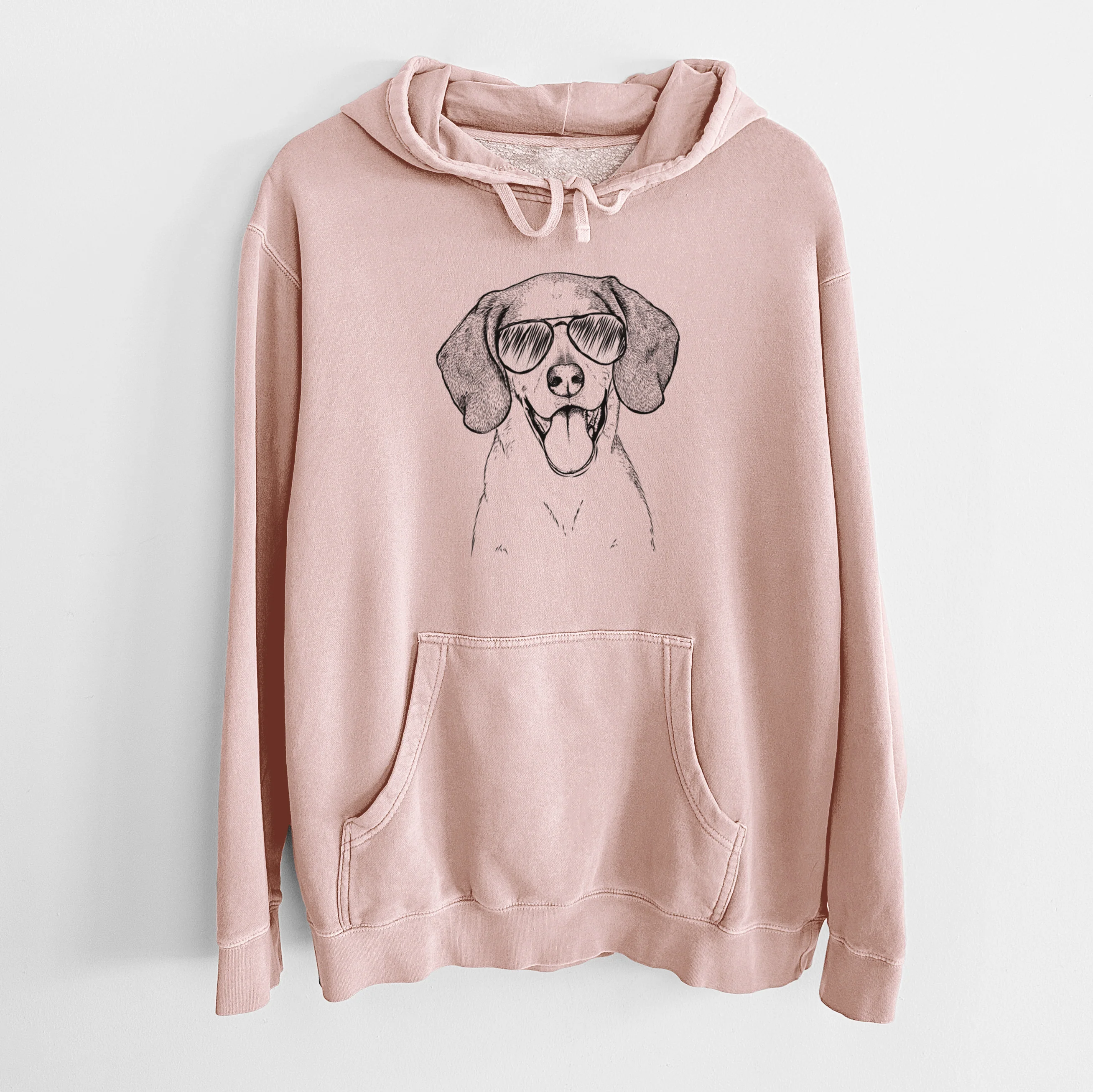 Aviator Trooper the Hound Mix - Unisex Pigment Dyed Hoodie - Image 6