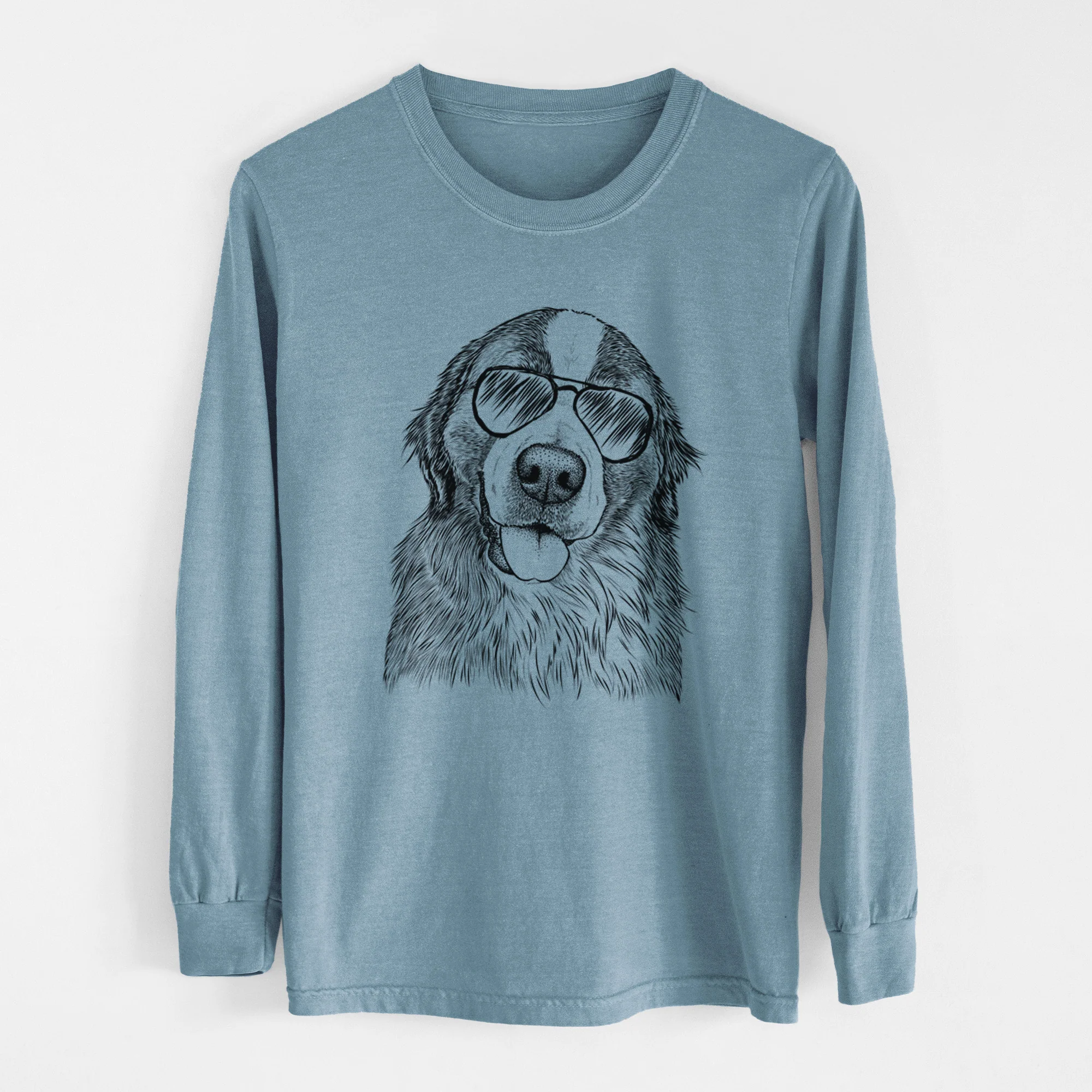 Aviators Walter the Bernese Mountain Dog Mix - Heavyweight 100% Cotton Long Sleeve - Image 7