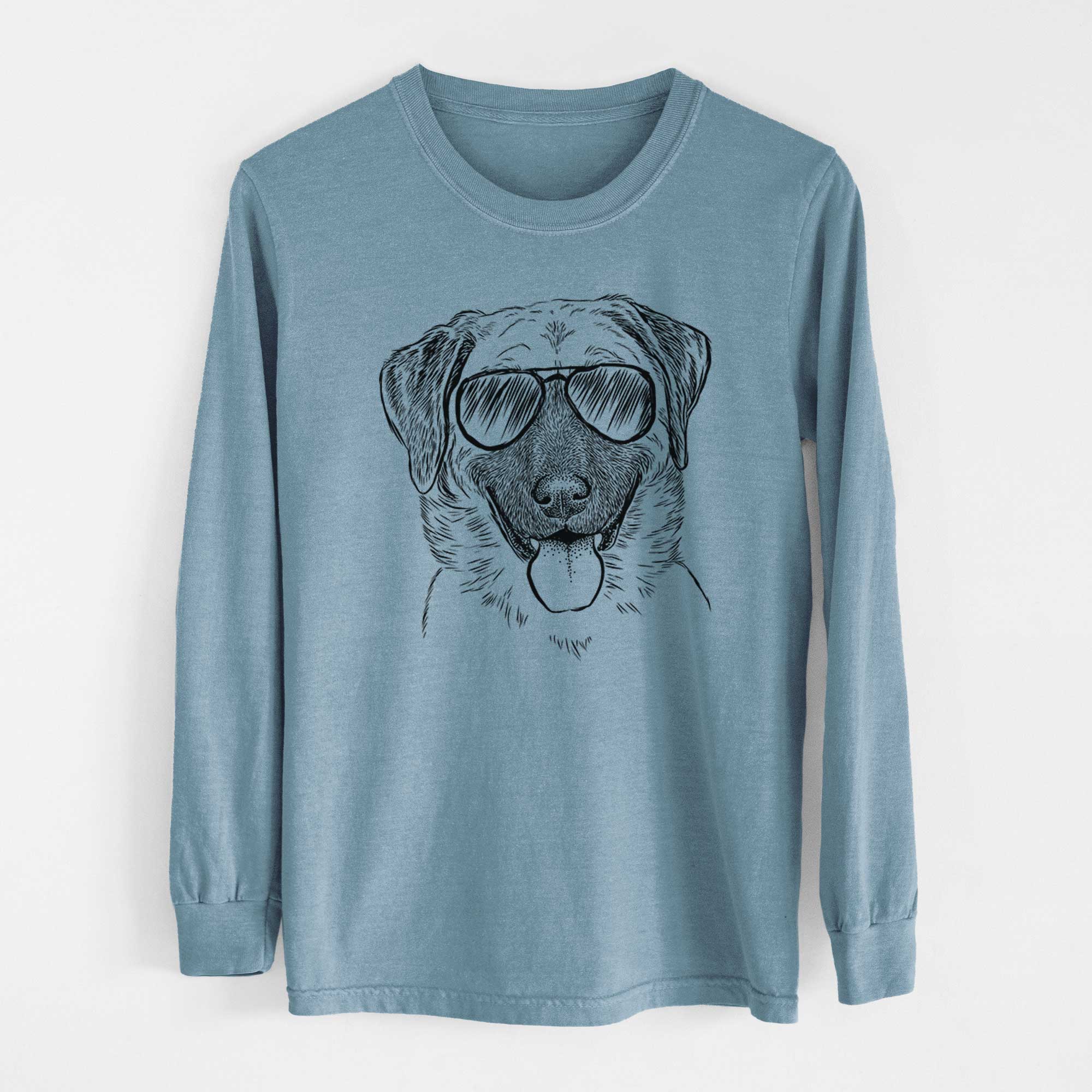 Aviator Willow the Anatolian Shepherd - Men's Heavyweight 100% Cotton Long Sleeve - Image 8