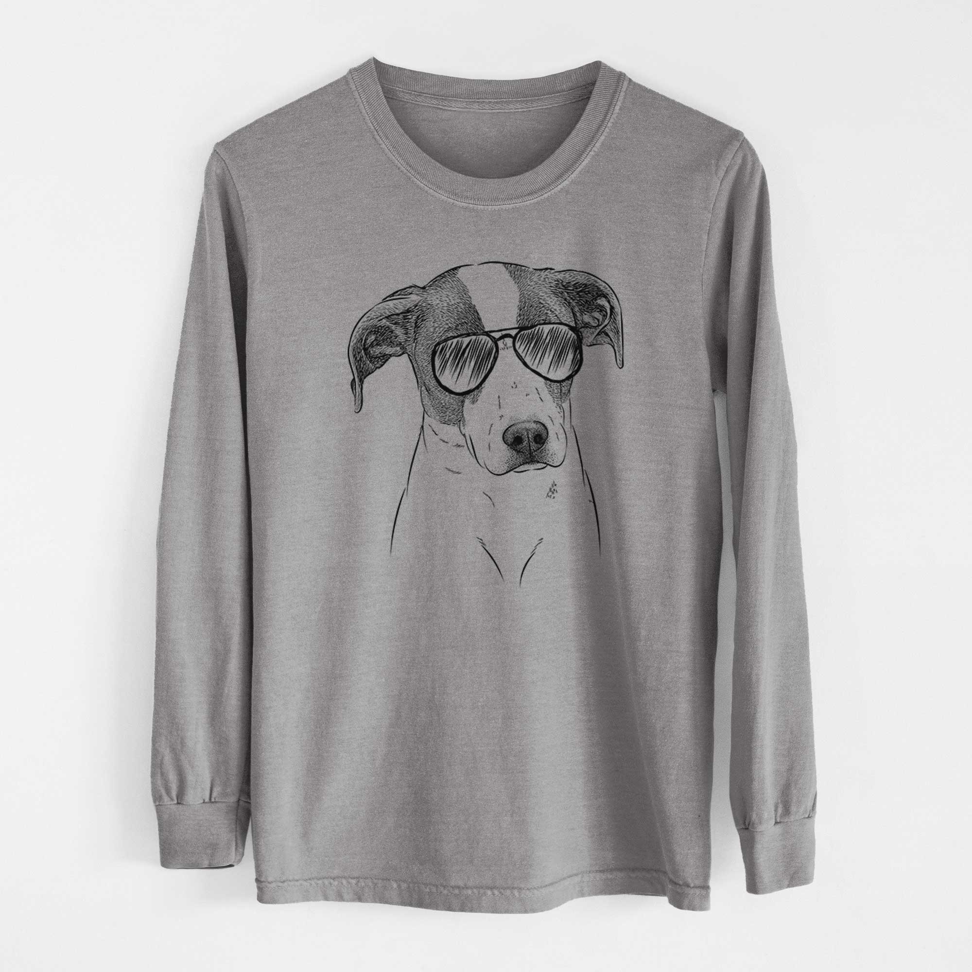 Aviator Zephyr the Pointer Mix - Men's Heavyweight 100% Cotton Long Sleeve - Image 7