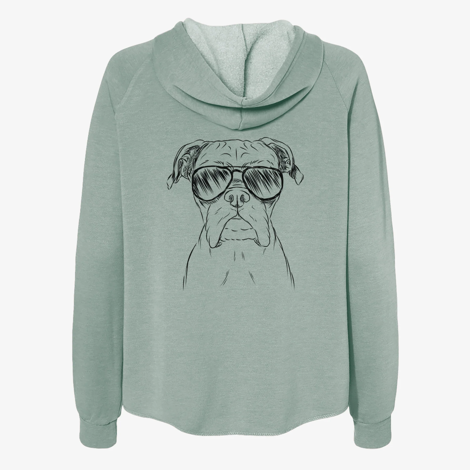 Axel the Boxer - Women's Cali Wave Zip-Up Sweatshirt - Image 7