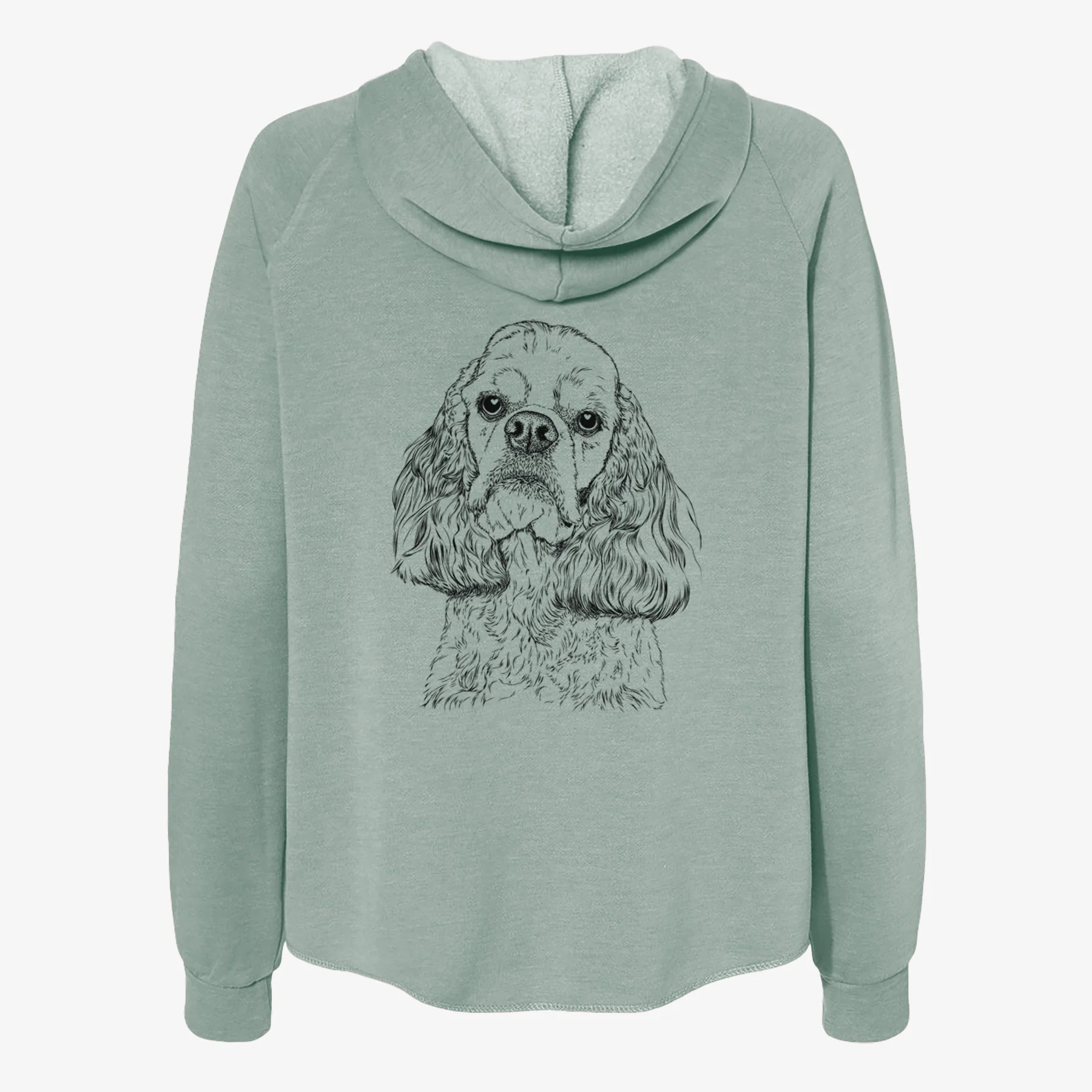 Bailey the American Cocker Spaniel - Women's Cali Wave Zip-Up Sweatshirt - Image 4